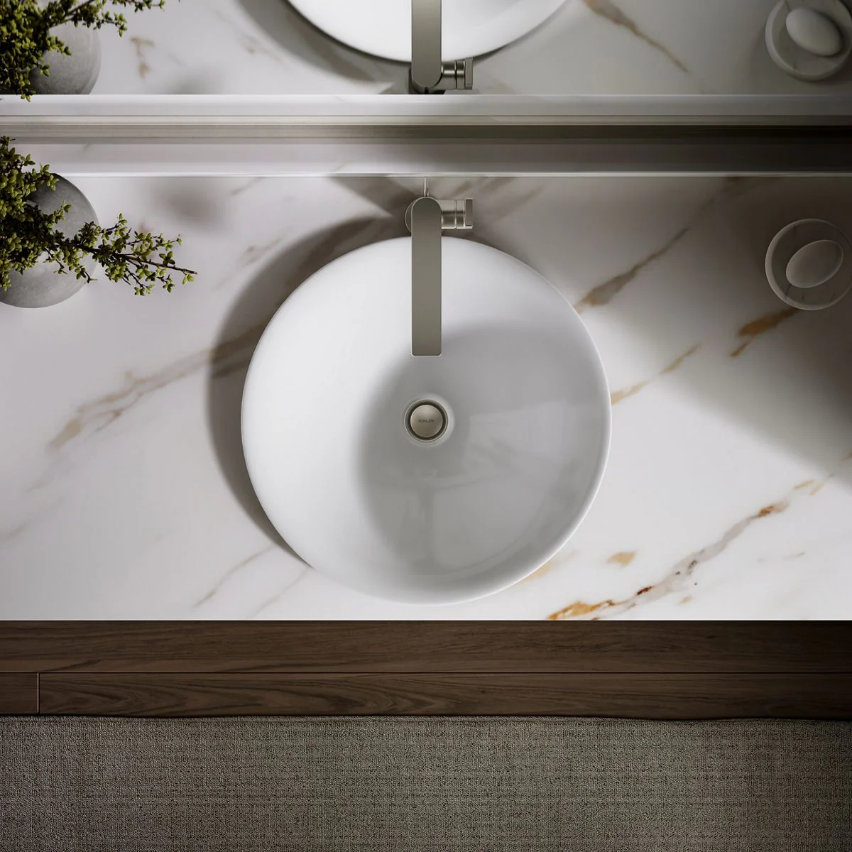 KOHLER K-7806 Carillon 17-3/4" round drop-in bathroom sink, no overflow - Image 20