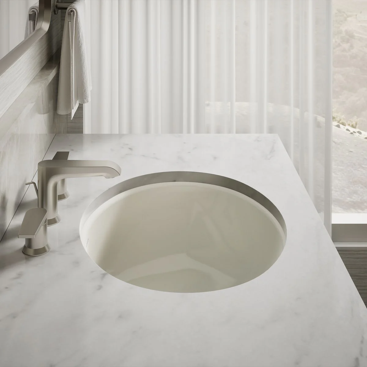 KOHLER K-2210-G Caxton 19-1/4" oval undermount bathroom sink with glazed underside, no overflow - Image 6