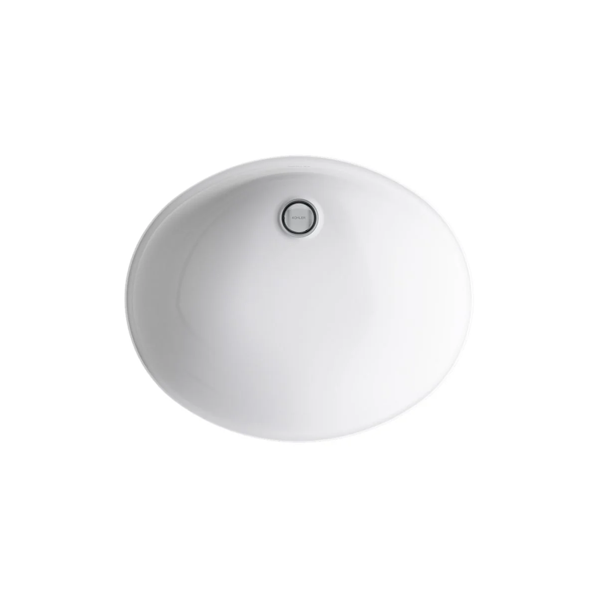 KOHLER K-2210-G Caxton 19-1/4" oval undermount bathroom sink with glazed underside, no overflow - Image 9