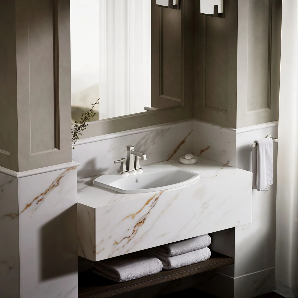 KOHLER K-2351-4 Cimarron 22-3/4" rectangle drop-in bathroom sink - Image 6