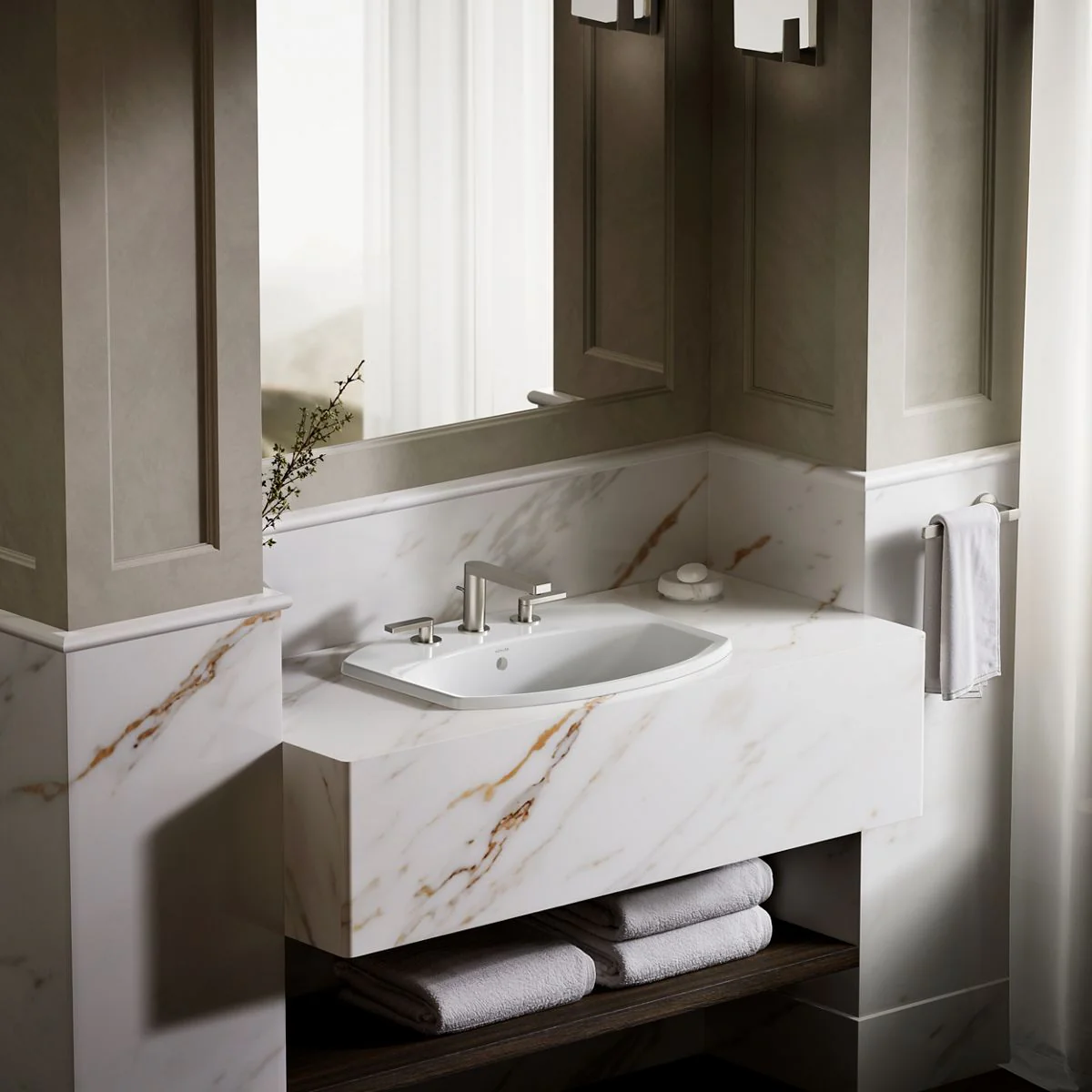 KOHLER K-2351-8 Cimarron 22-3/4" rectangle drop-in bathroom sink - Image 5