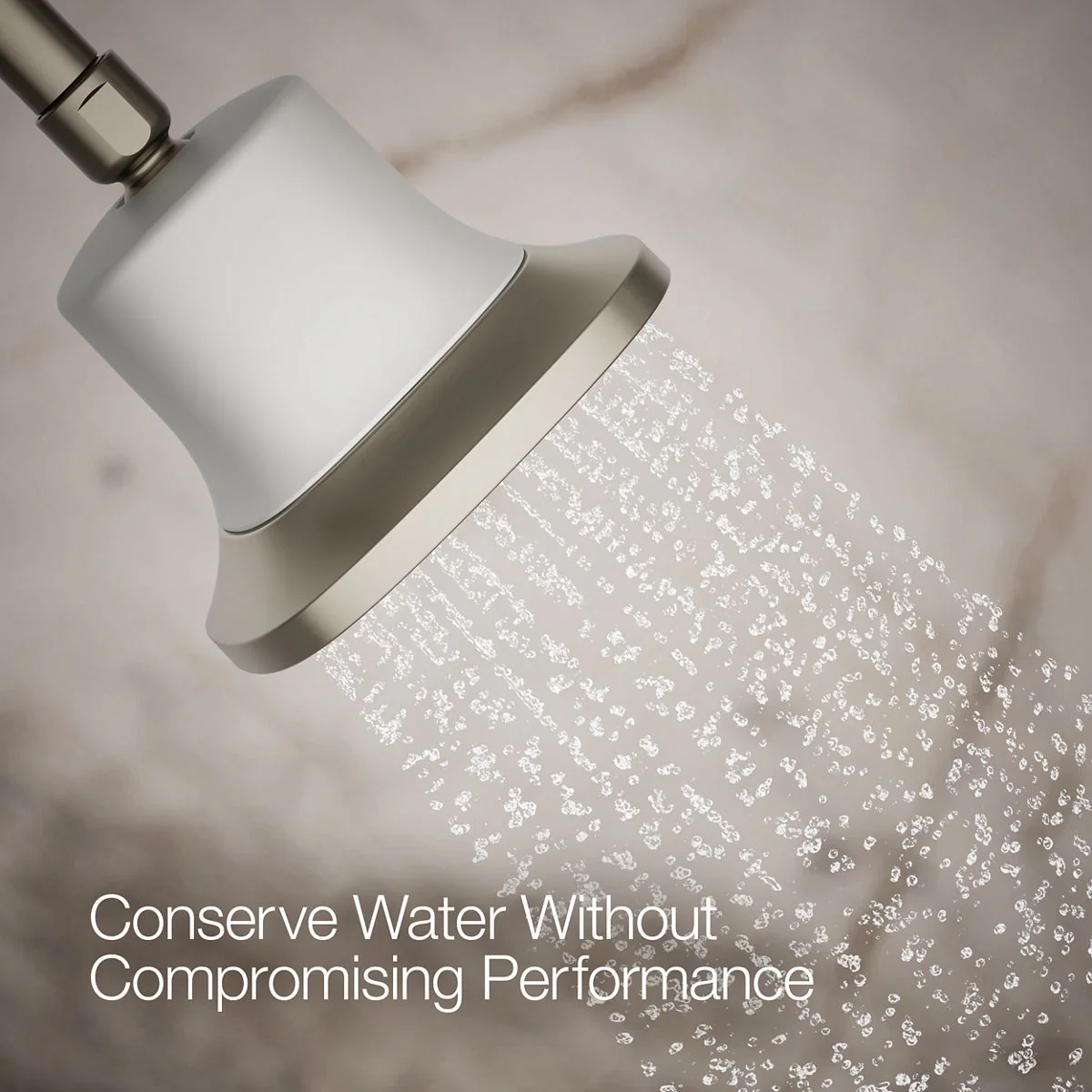 KOHLER K-37722-Y Cinq Square single-function filtered showerhead, 2.5 gpm - Image 2