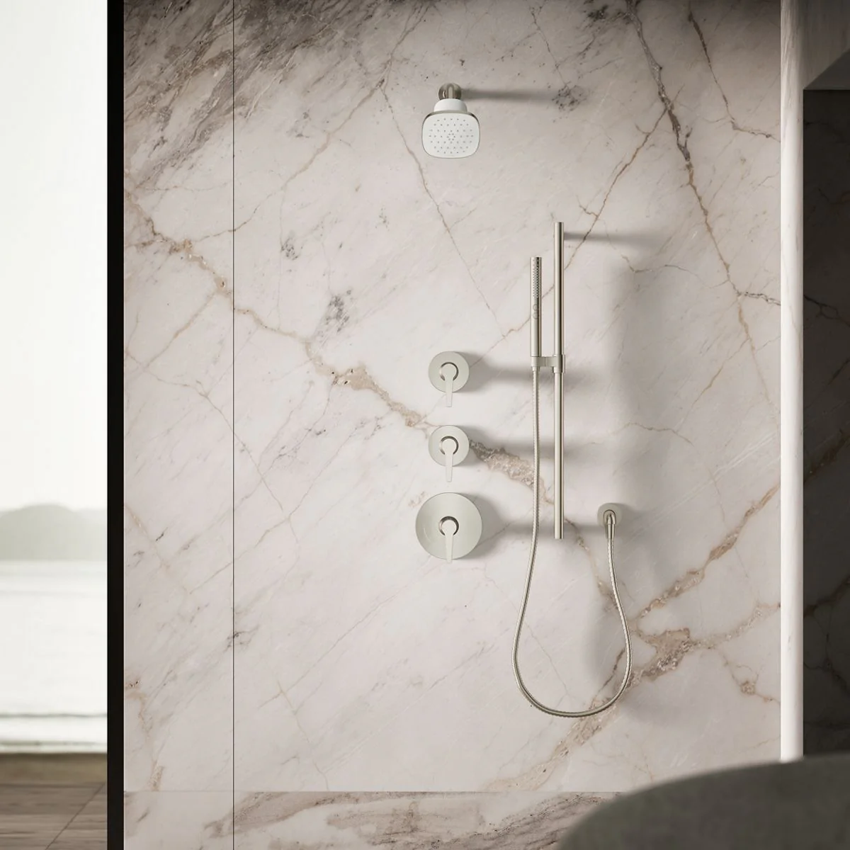 KOHLER K-37722-Y Cinq Square single-function filtered showerhead, 2.5 gpm - Image 4