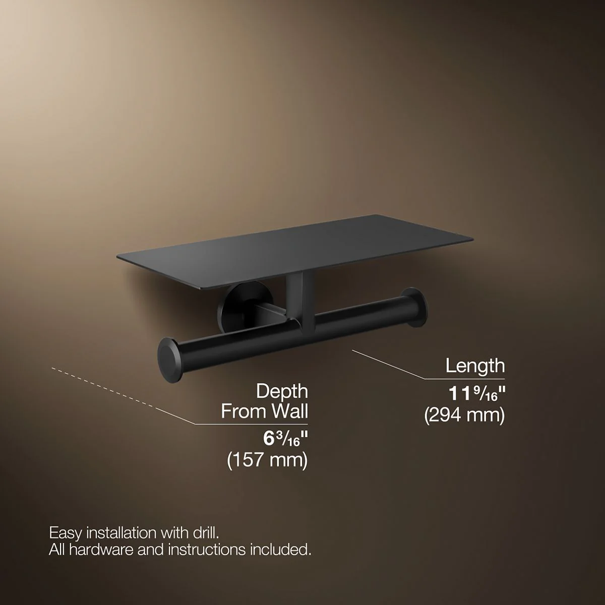 KOHLER K-78384 Components Covered double toilet paper holder - Image 25