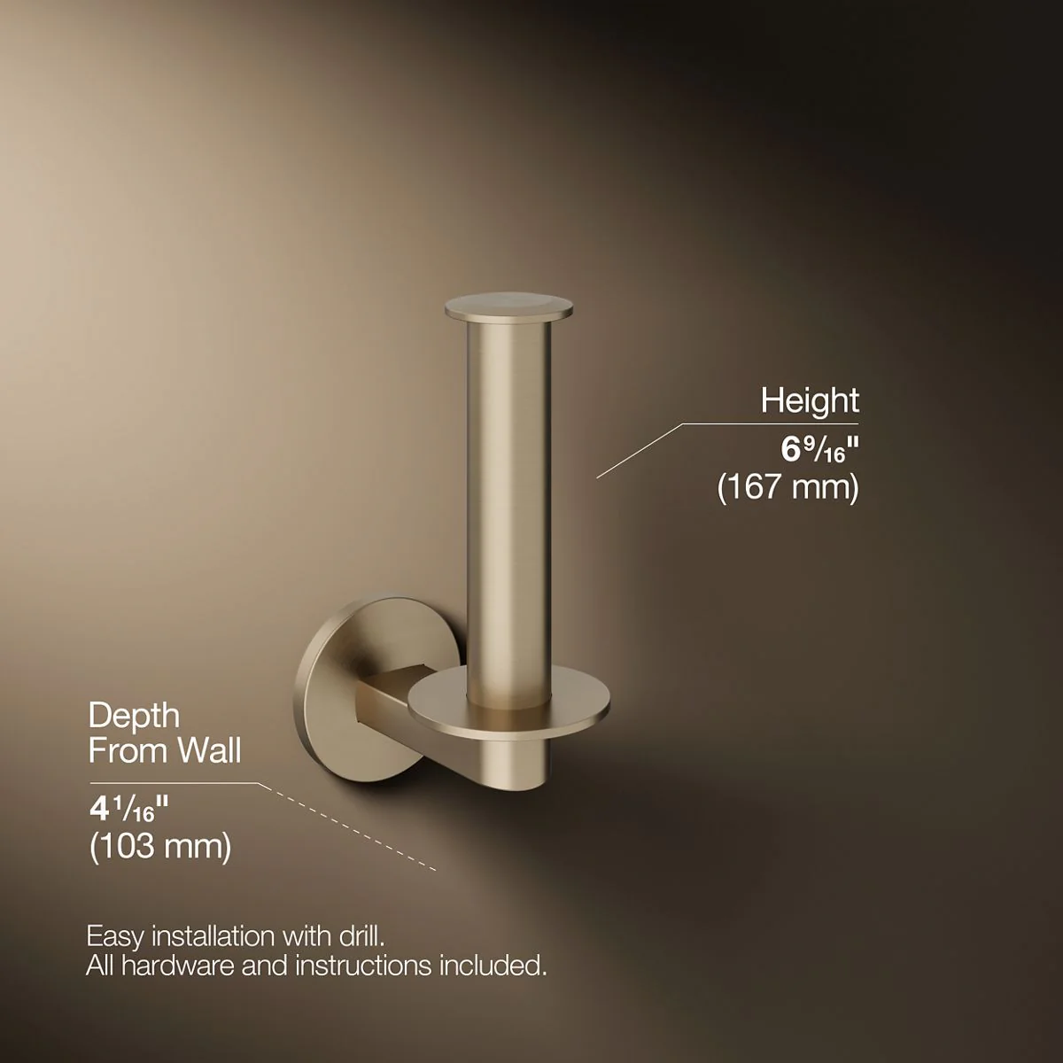 KOHLER K-78383 Components Vertical toilet paper holder - Image 35