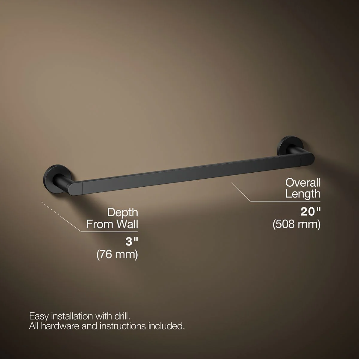 KOHLER K-73141 Composed 18" towel bar - Image 20