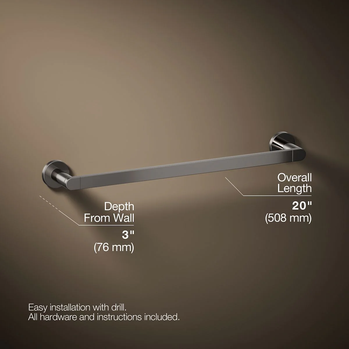 KOHLER K-73141 Composed 18" towel bar - Image 46