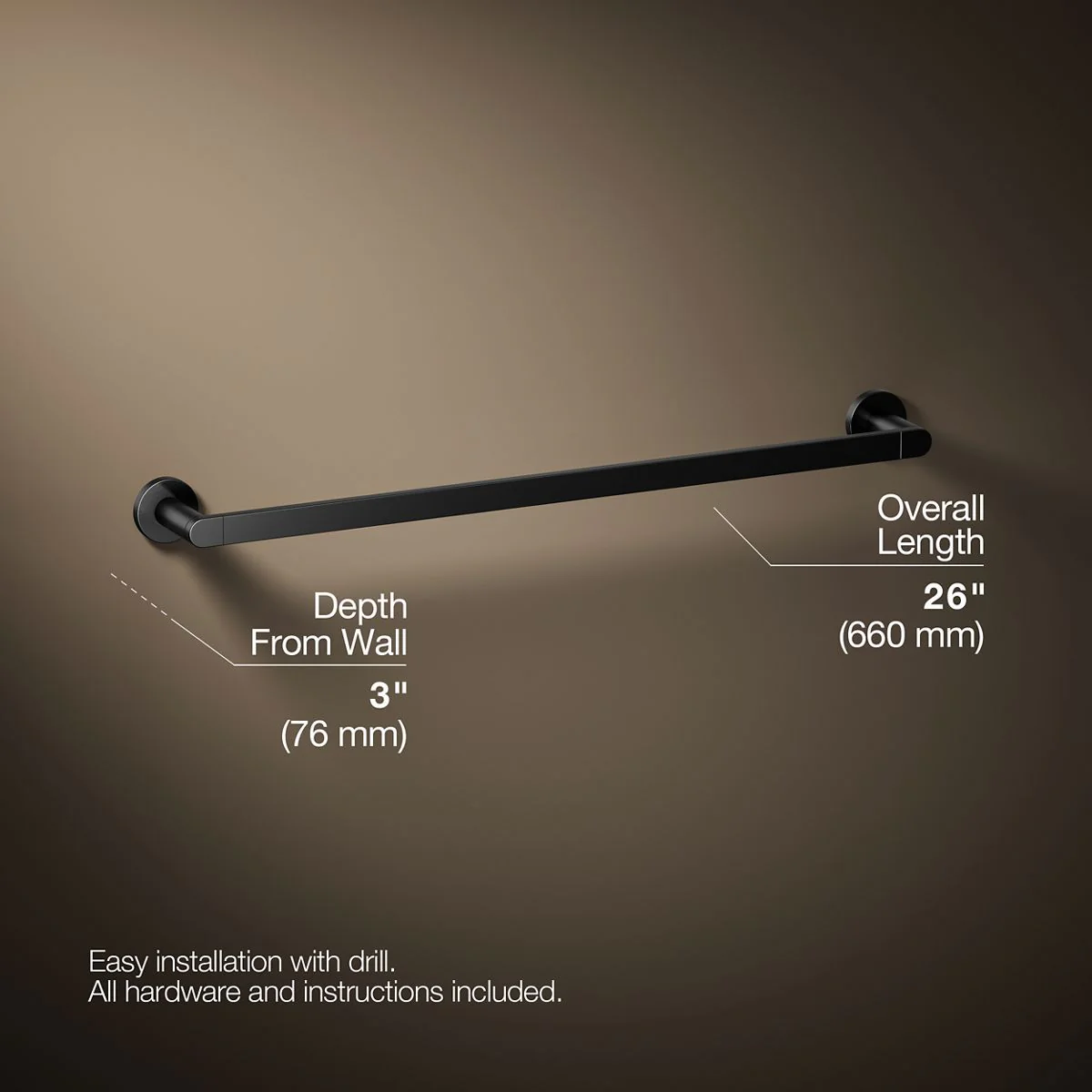 KOHLER K-73142 Composed 24" towel bar - Image 21