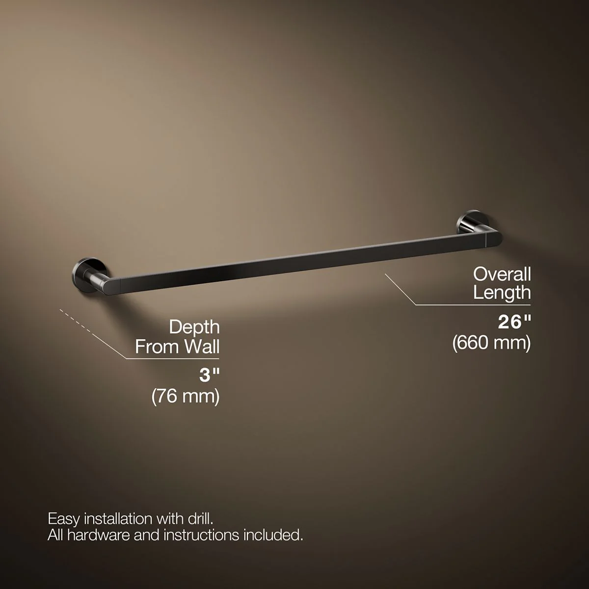 KOHLER K-73142 Composed 24" towel bar - Image 46