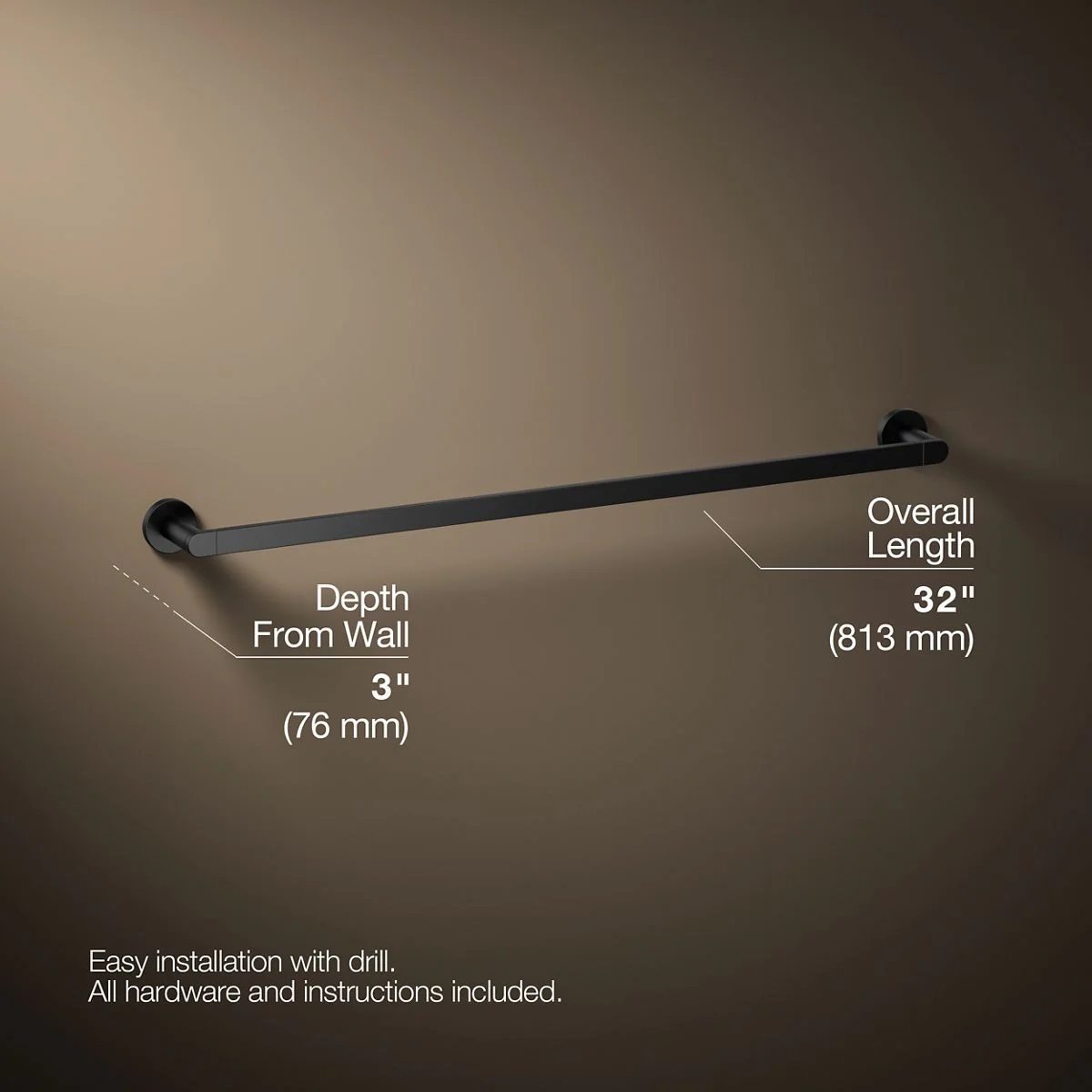 KOHLER K-73143 Composed 30" towel bar - Image 20