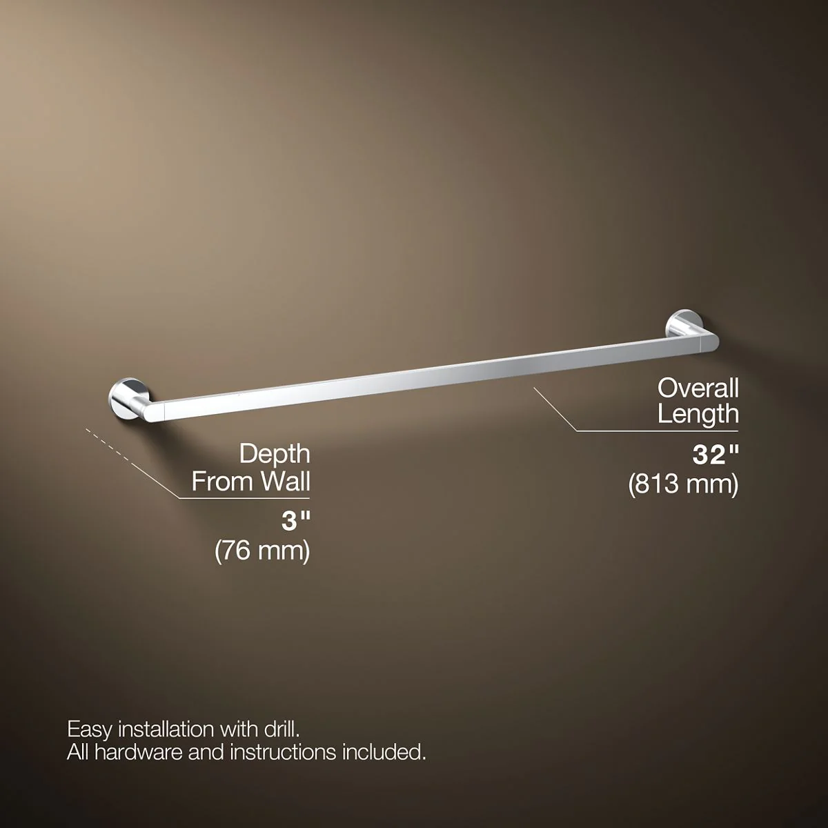 KOHLER K-73143 Composed 30" towel bar - Image 36