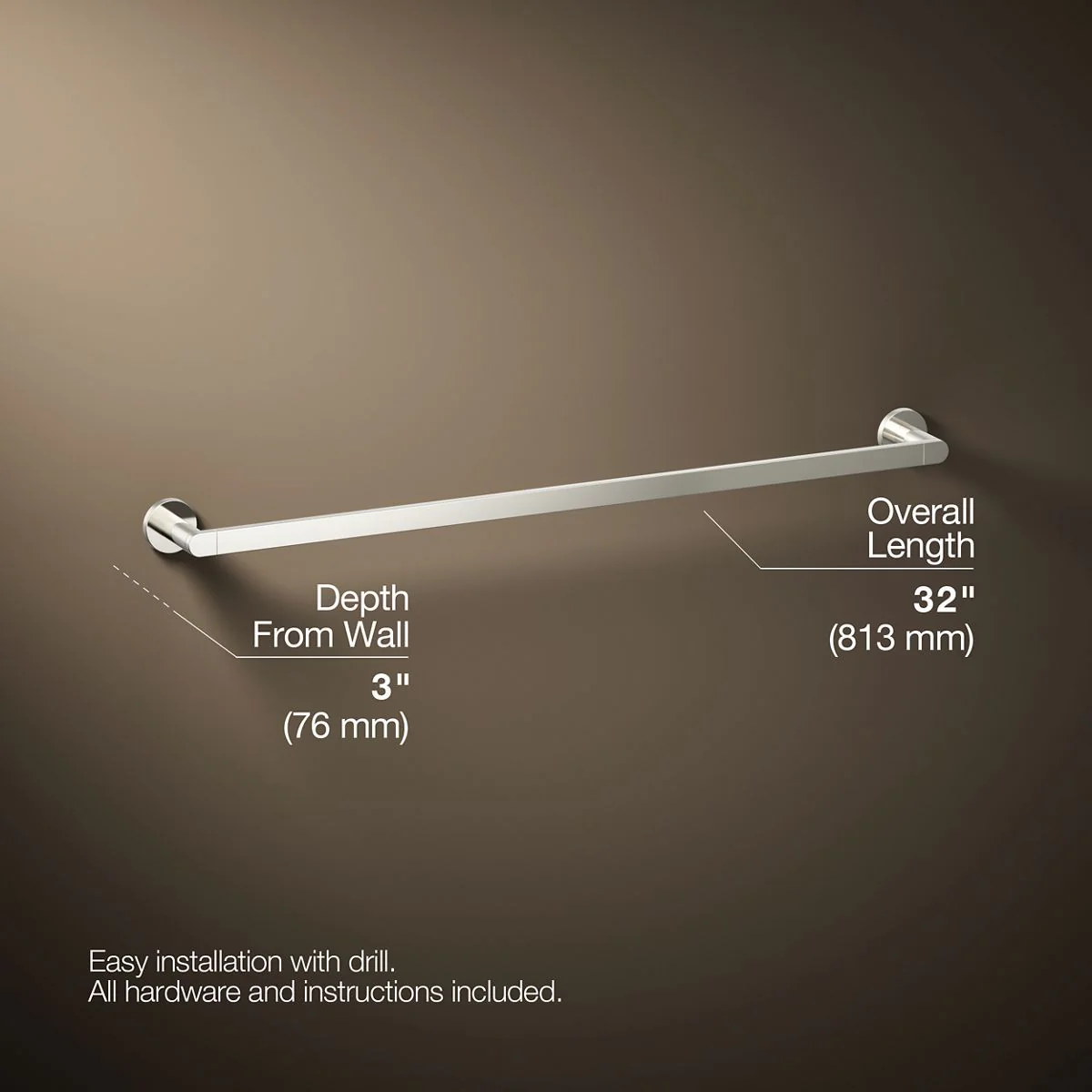 KOHLER K-73143 Composed 30" towel bar - Image 41