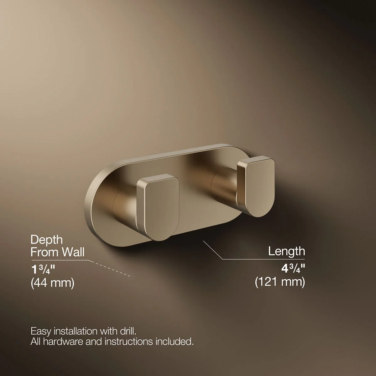 KOHLER K-73146 Composed Double robe hook - Image 19