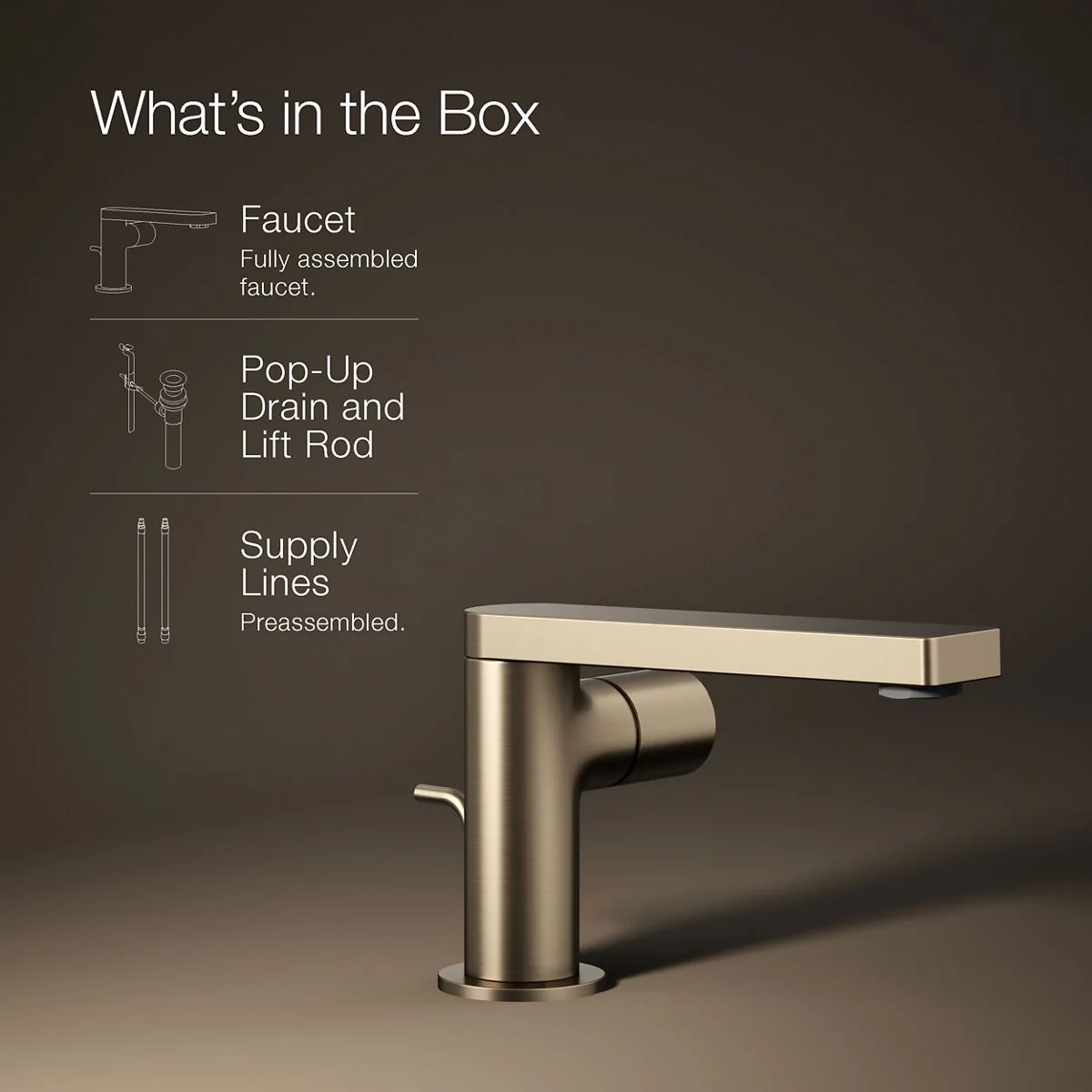 KOHLER K-73050-7 Composed Single-handle bathroom sink faucet with Cylindrical handle, 1.2 gpm - Image 25
