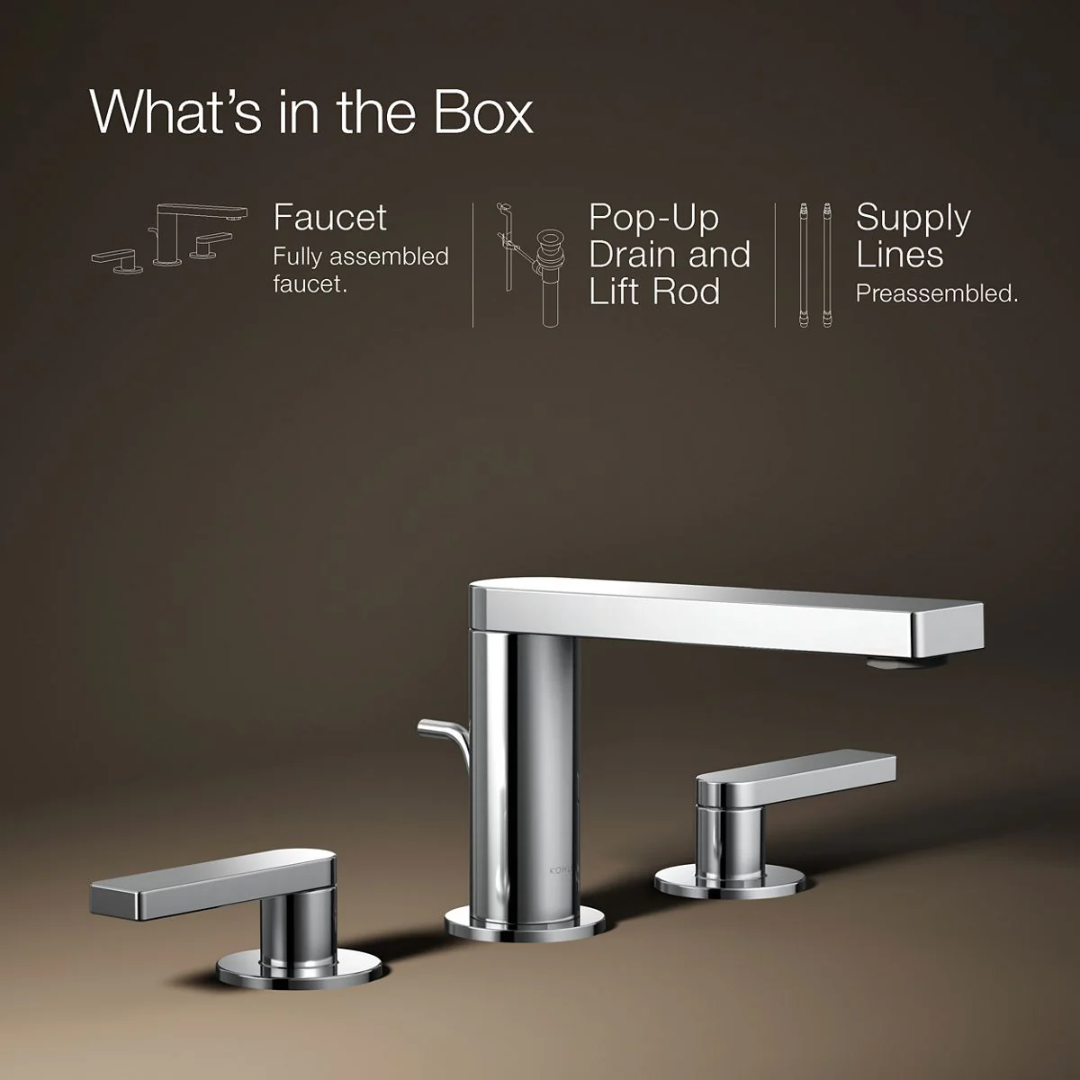 KOHLER K-73060-4 Composed Widespread bathroom sink faucet with Lever handles, 1.2 gpm - Image 25