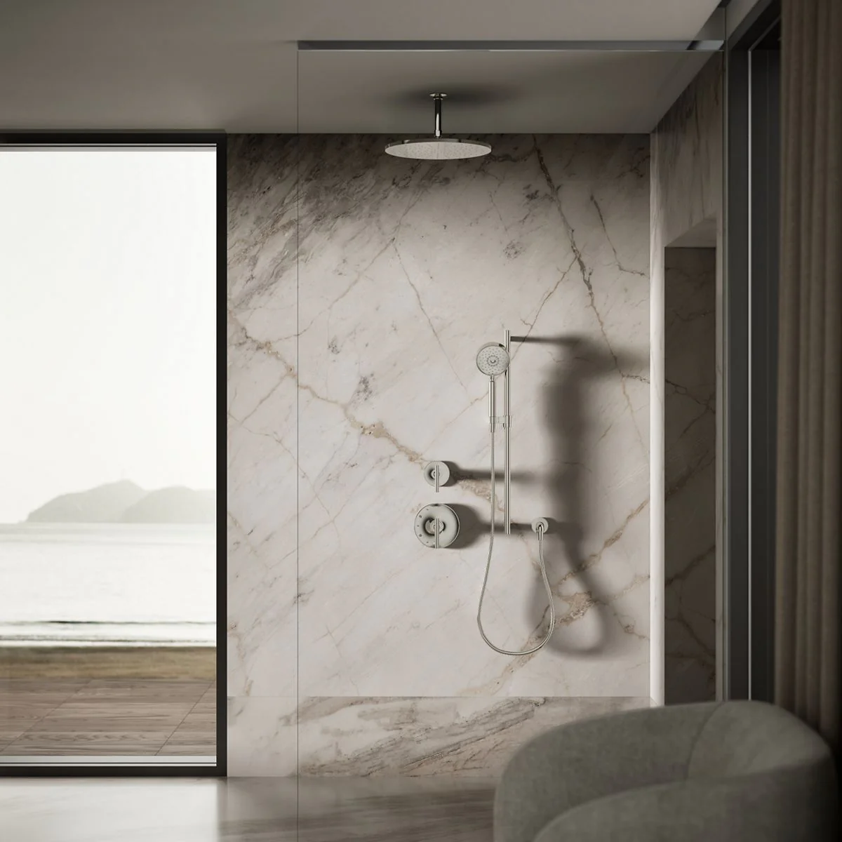 KOHLER K-13691 Contemporary Round 14â€ single-function rainhead, 2.5 gpm - Image 3