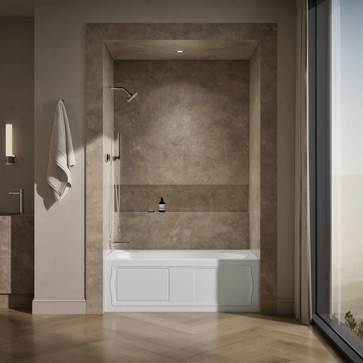 KOHLER K-1184-LA Devonshire 60" x 32" alcove bath, left drain - Image 6