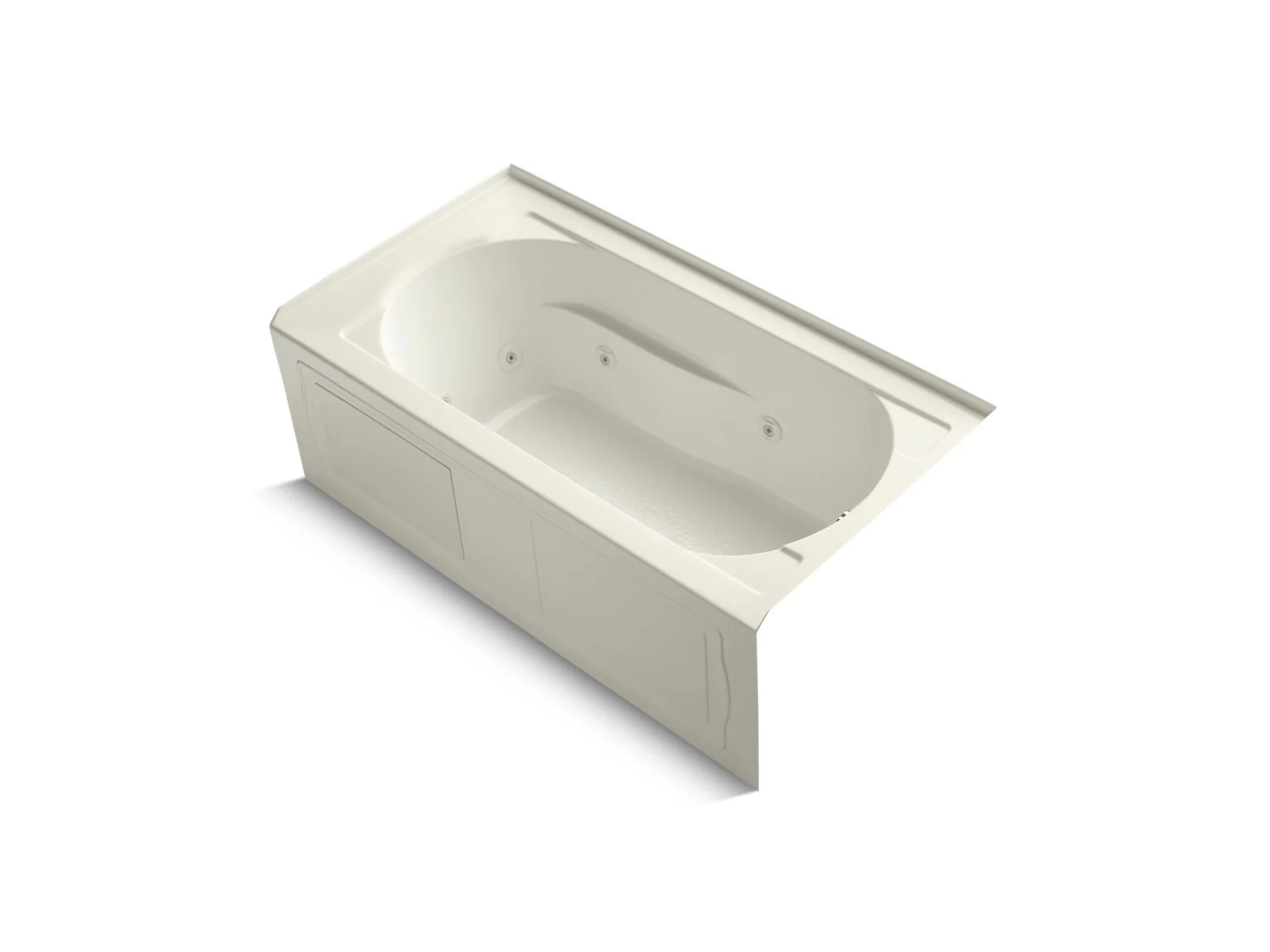 KOHLER K-1357-RA Devonshire 60" x 32" alcove whirlpool bath, right drain - Image 2