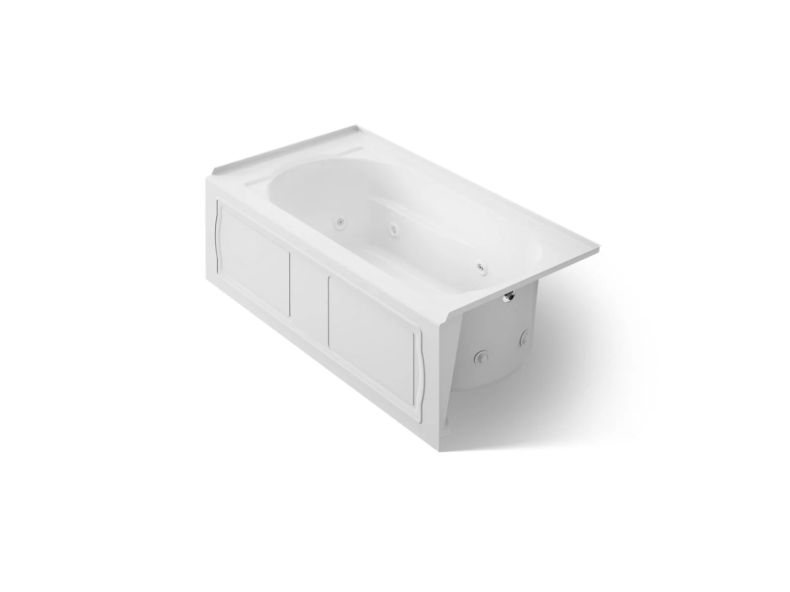 KOHLER K-1357-RA Devonshire 60" x 32" alcove whirlpool bath, right drain - Image 3