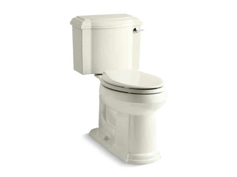 KOHLER K-3837-RA Devonshire ComForteeight Two-piece elongated 1.28 gpf chair height toilet with right-hand trip lever - Image 3