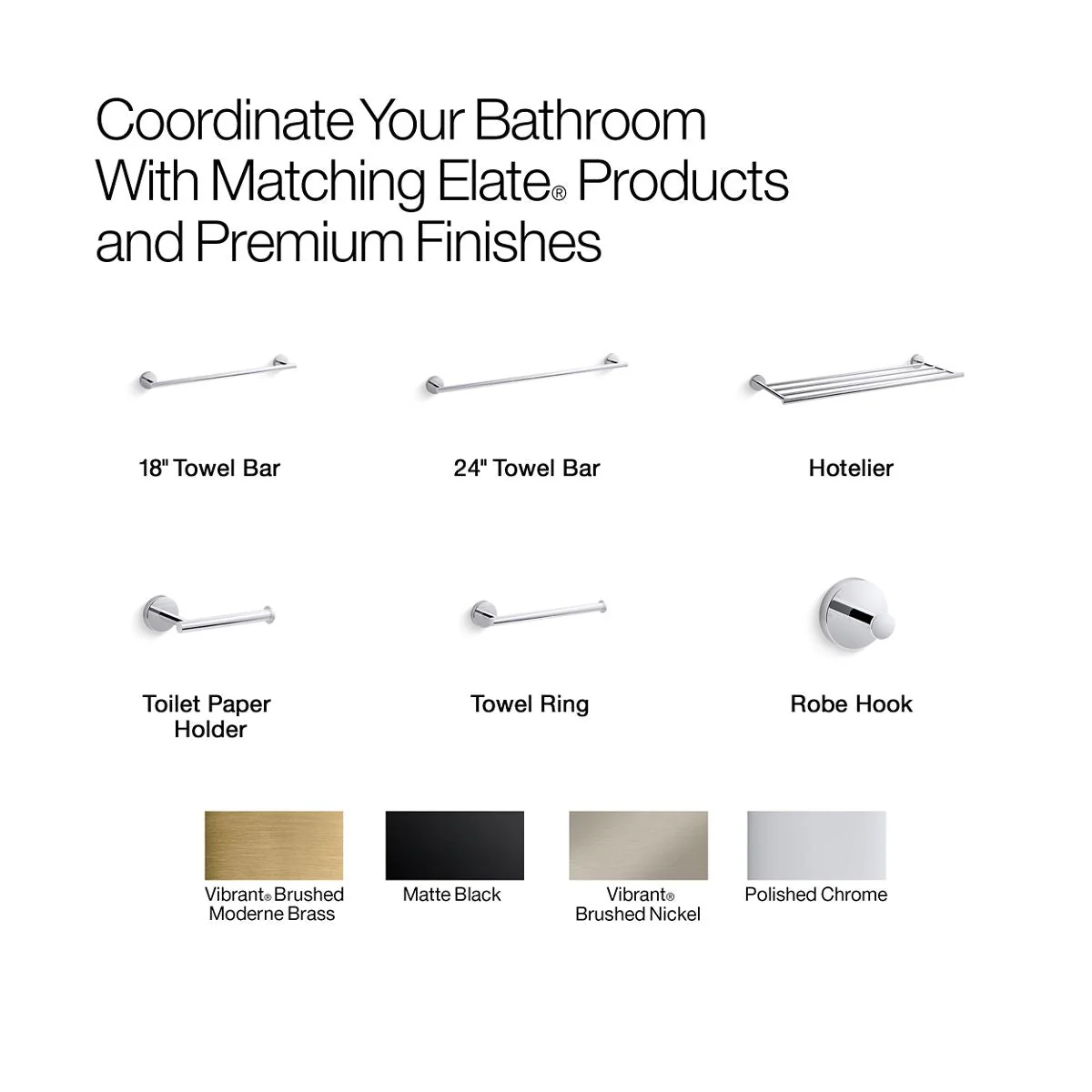 KOHLER K-27288 Elate 12" towel bar - Image 11