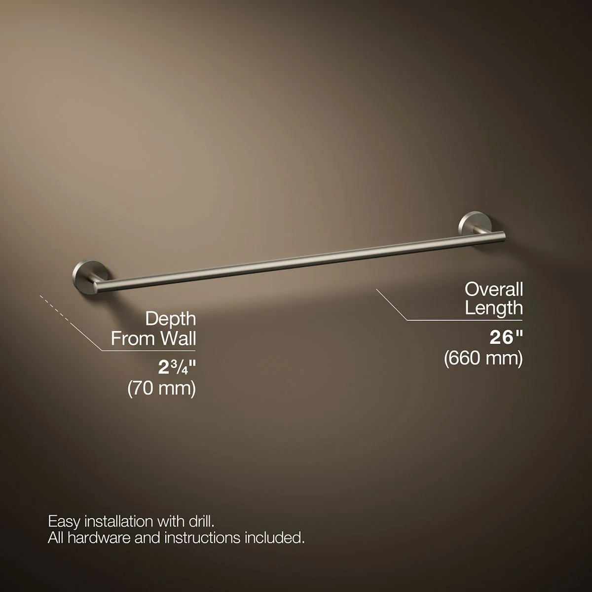 KOHLER K-27287 Elate 24" towel bar - Image 19