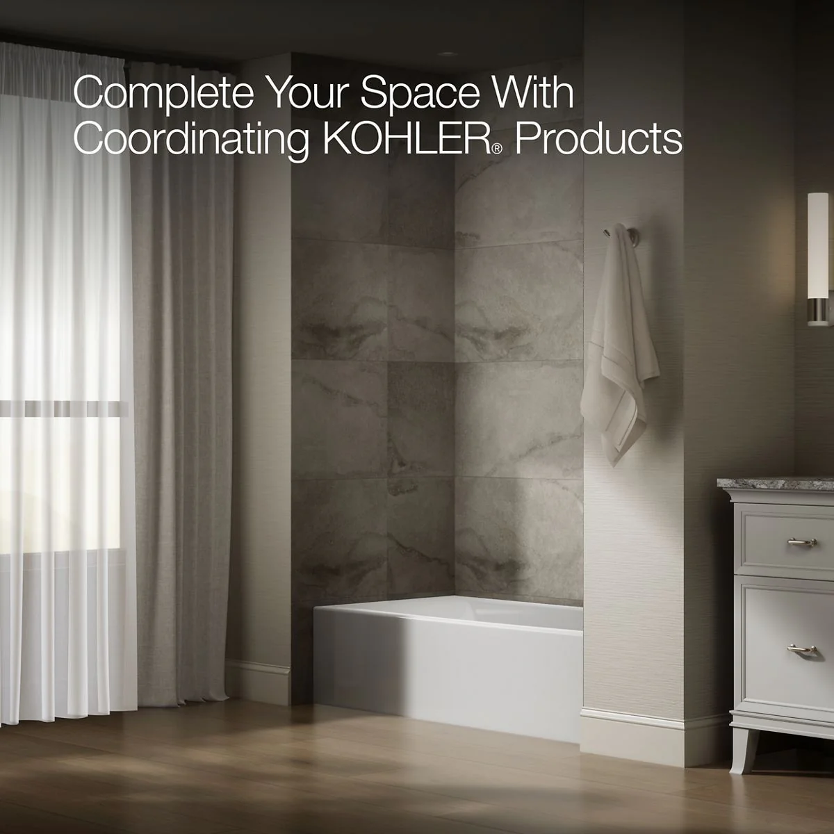KOHLER K-26109-RA Entity 60" x 30" alcove bath right drain - Image 4