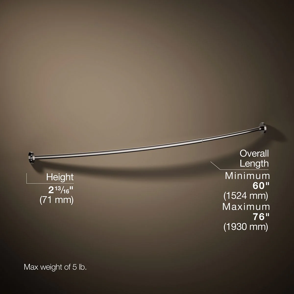 KOHLER K-9351 Expanse Curved shower rod - Image 13