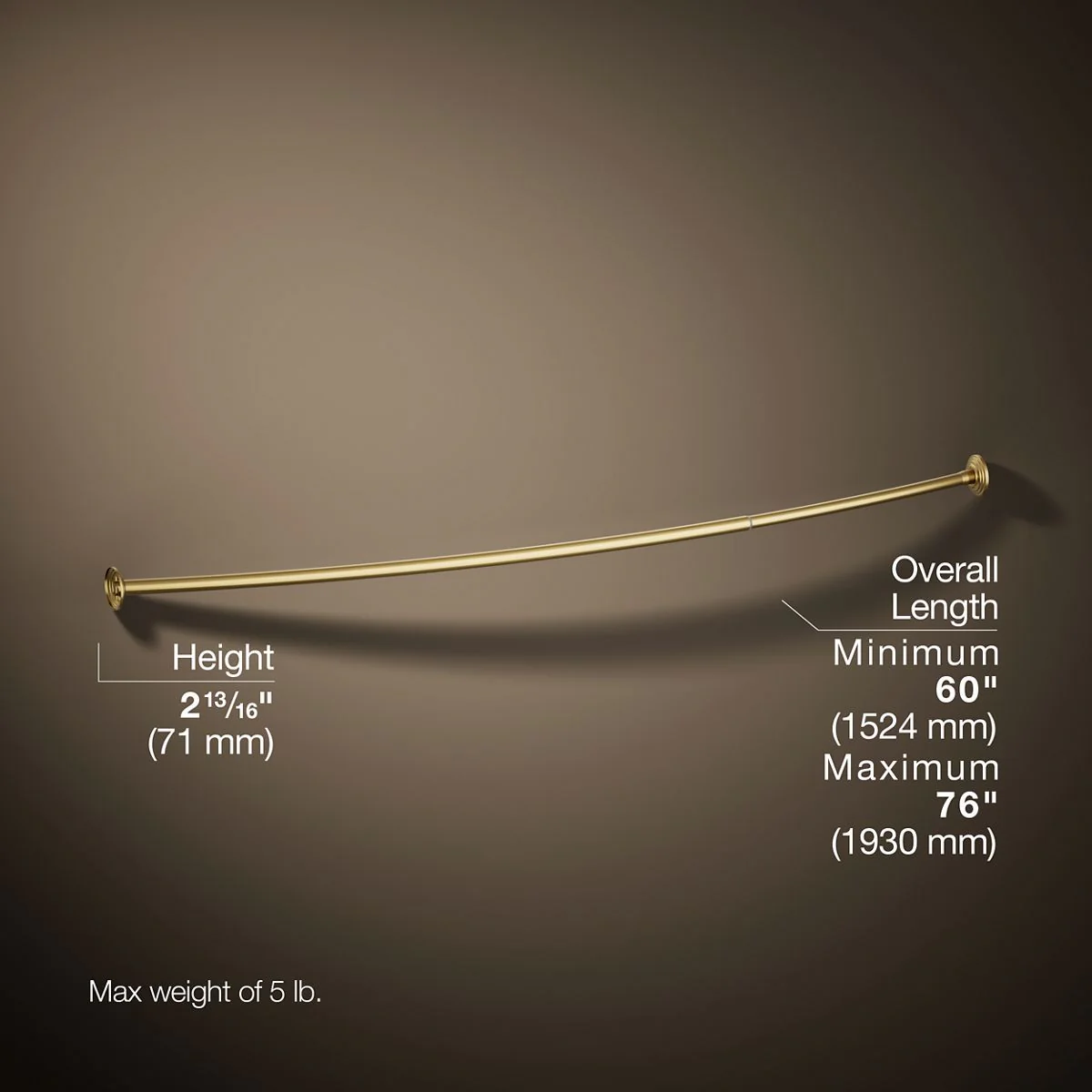 KOHLER K-9349 Expanse Curved shower rod - Image 36