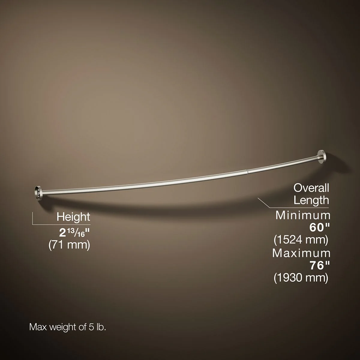 KOHLER K-9351 Expanse Curved shower rod - Image 33