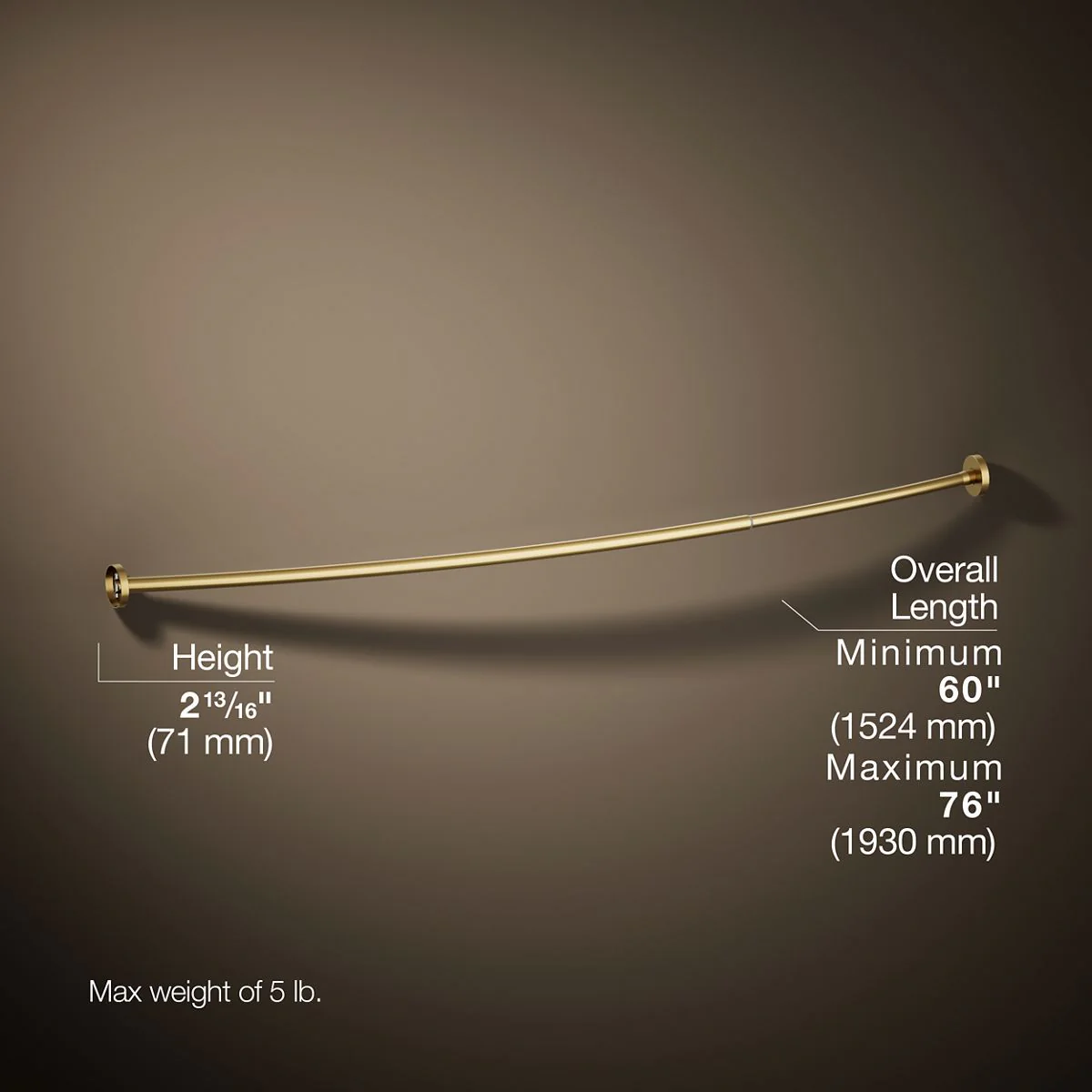 KOHLER K-9351 Expanse Curved shower rod - Image 43