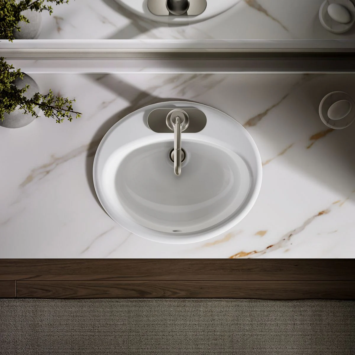 KOHLER K-2905-1 Farmington 19-1/4" oval drop-in bathroom sink - Image 18