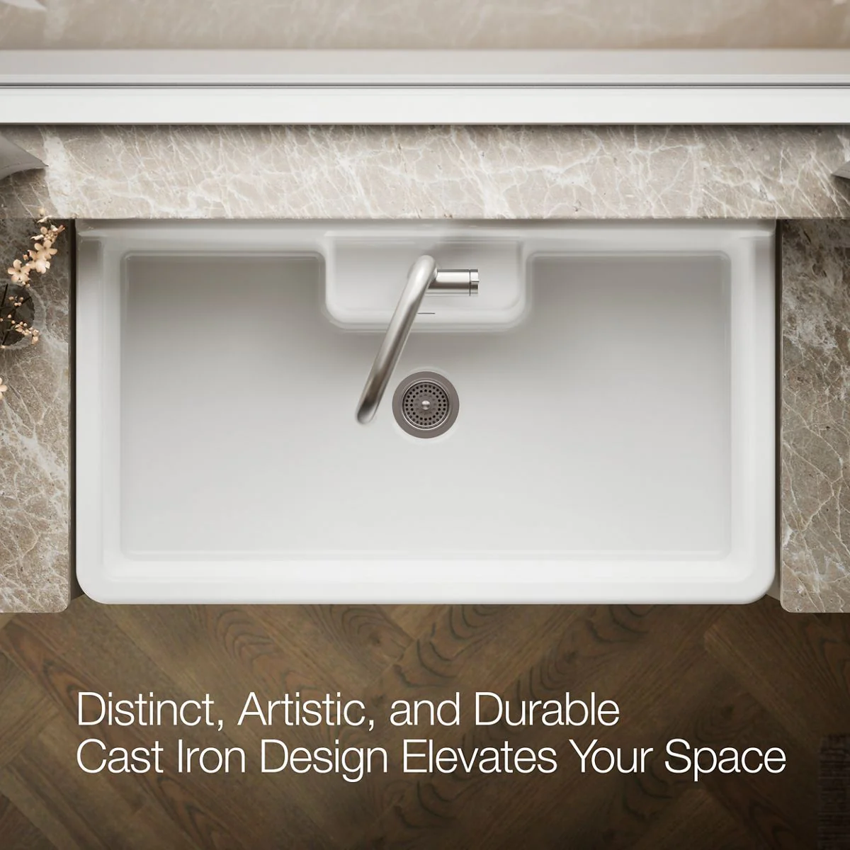 KOHLER K-21103-1HP5 Farmstead 45" top-/wall-mount single-bowl workstation farmhouse kitchen sink - Image 5