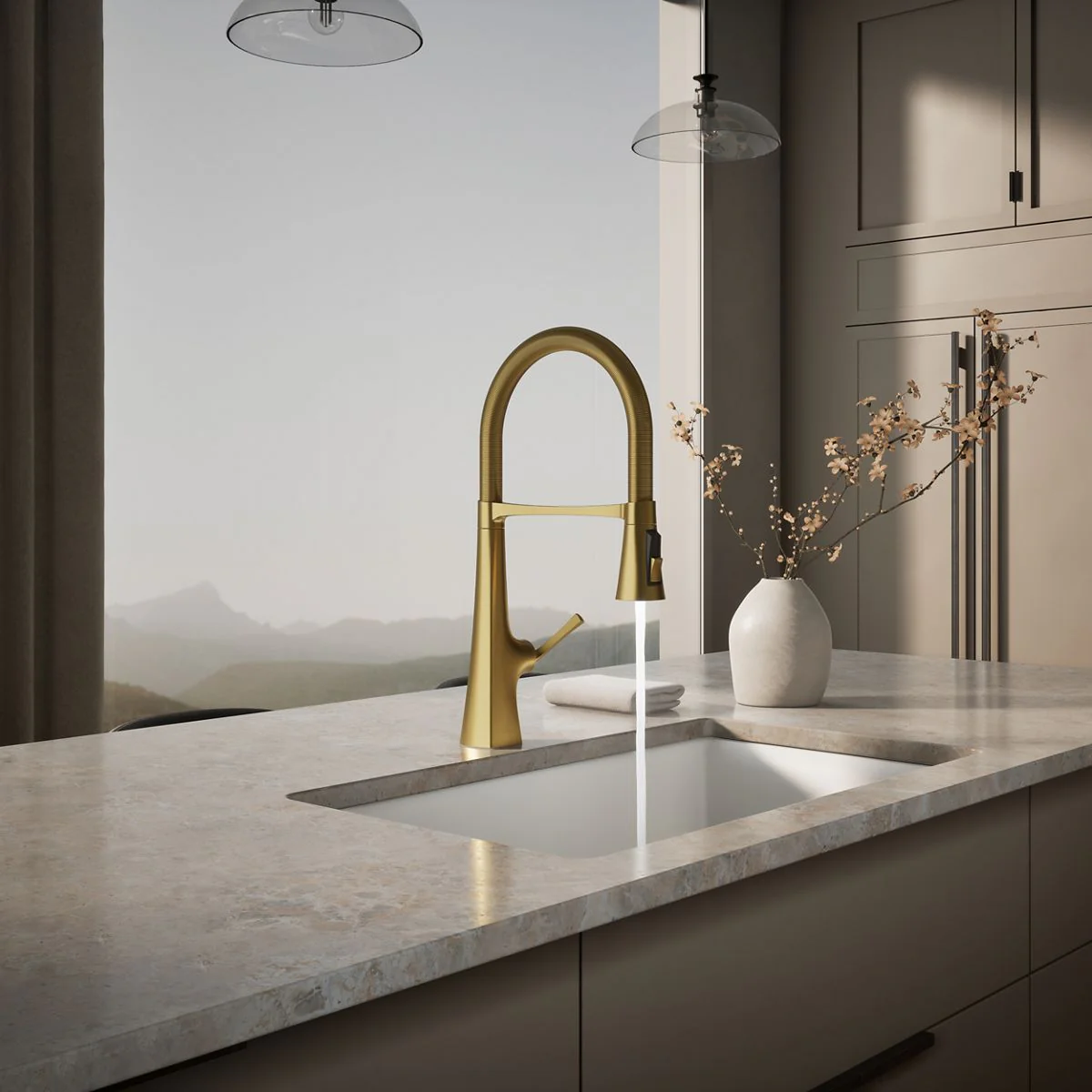 KOHLER K-22061 Graze Semi-professional kitchen sink faucet with three-function sprayhead - Image 11
