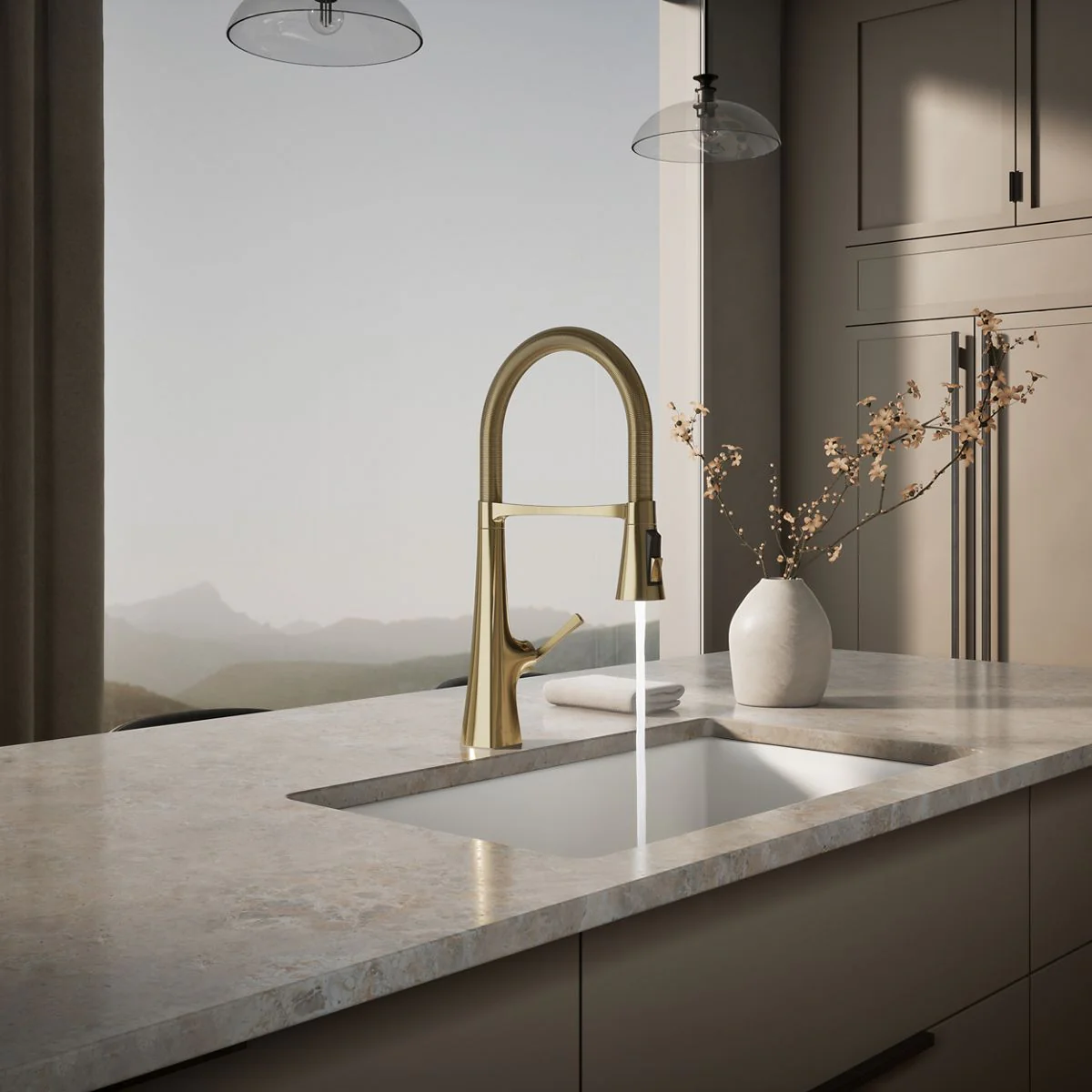 KOHLER K-22061 Graze Semi-professional kitchen sink faucet with three-function sprayhead - Image 16