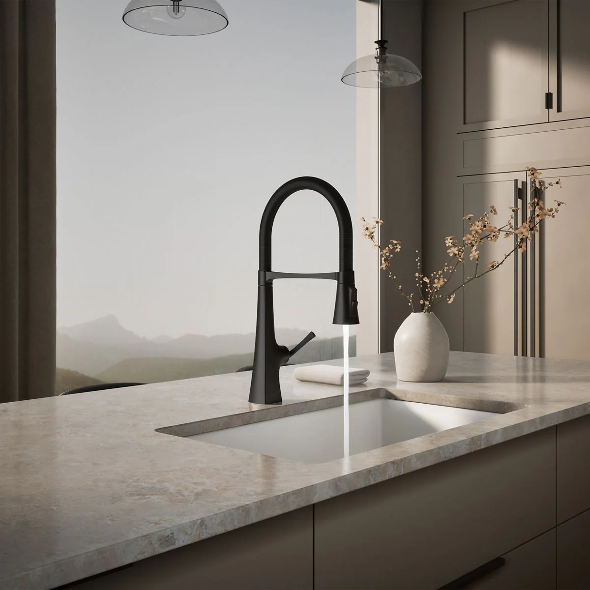 KOHLER K-22061 Graze Semi-professional kitchen sink faucet with three-function sprayhead - Image 21
