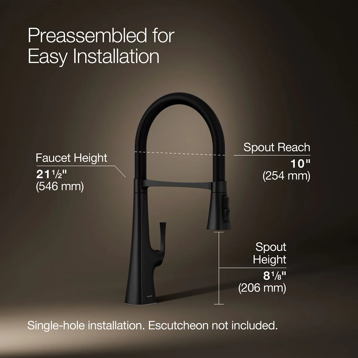 KOHLER K-22061 Graze Semi-professional kitchen sink faucet with three-function sprayhead - Image 23