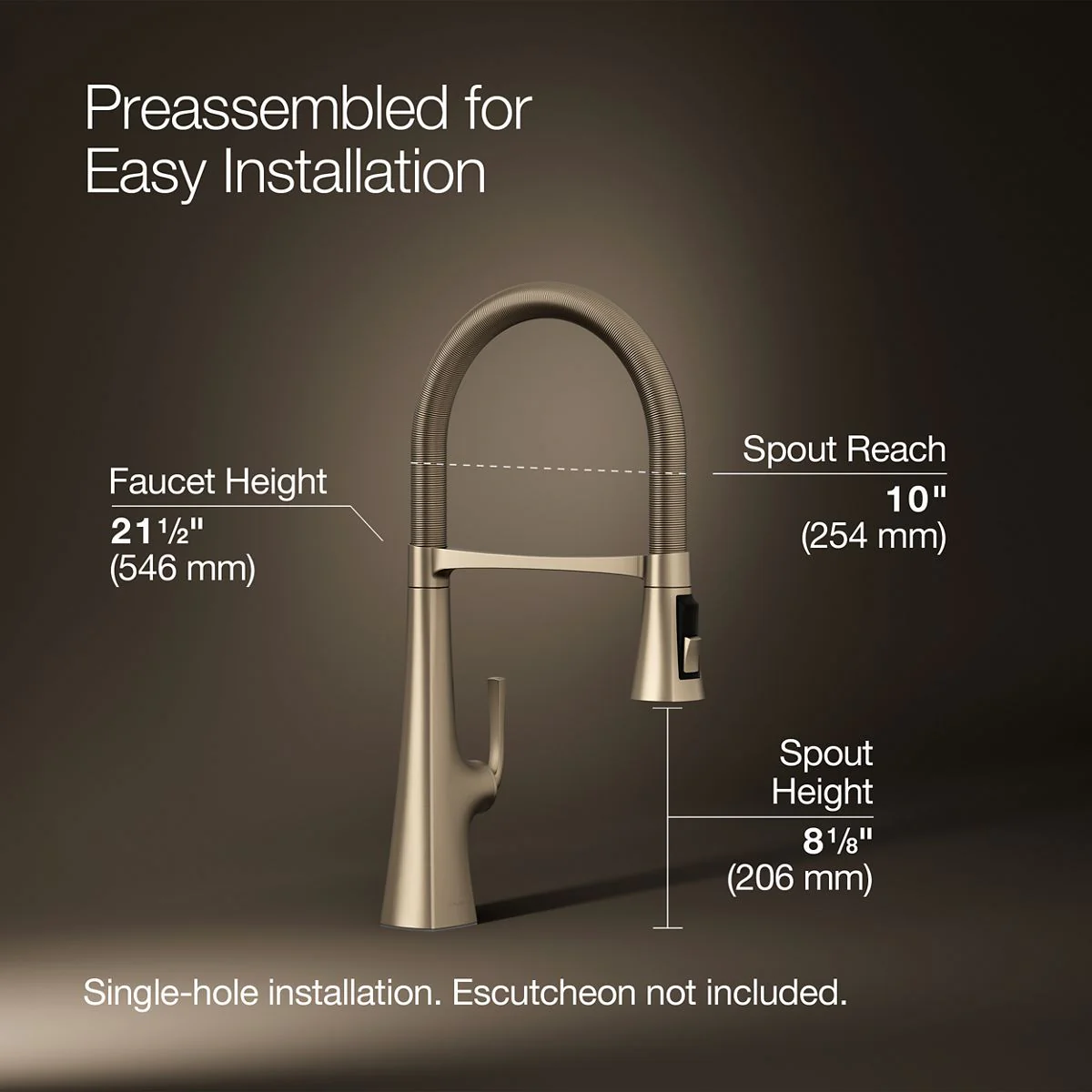 KOHLER K-22061 Graze Semi-professional kitchen sink faucet with three-function sprayhead - Image 26