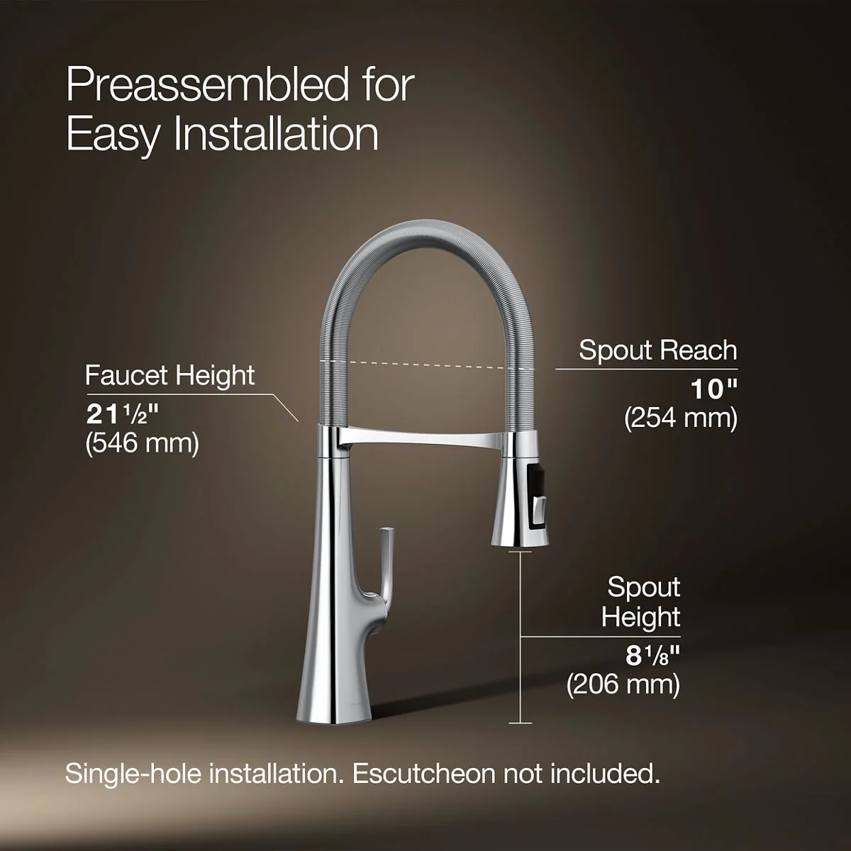 KOHLER K-22061 Graze Semi-professional kitchen sink faucet with three-function sprayhead - Image 33