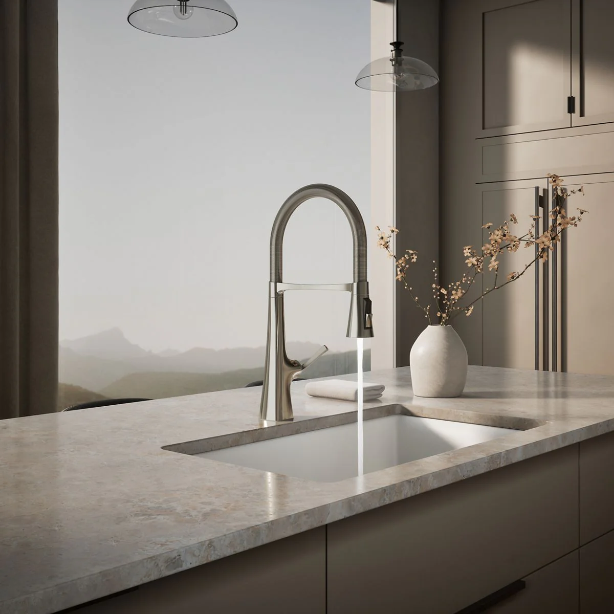 KOHLER K-22061 Graze Semi-professional kitchen sink faucet with three-function sprayhead - Image 36