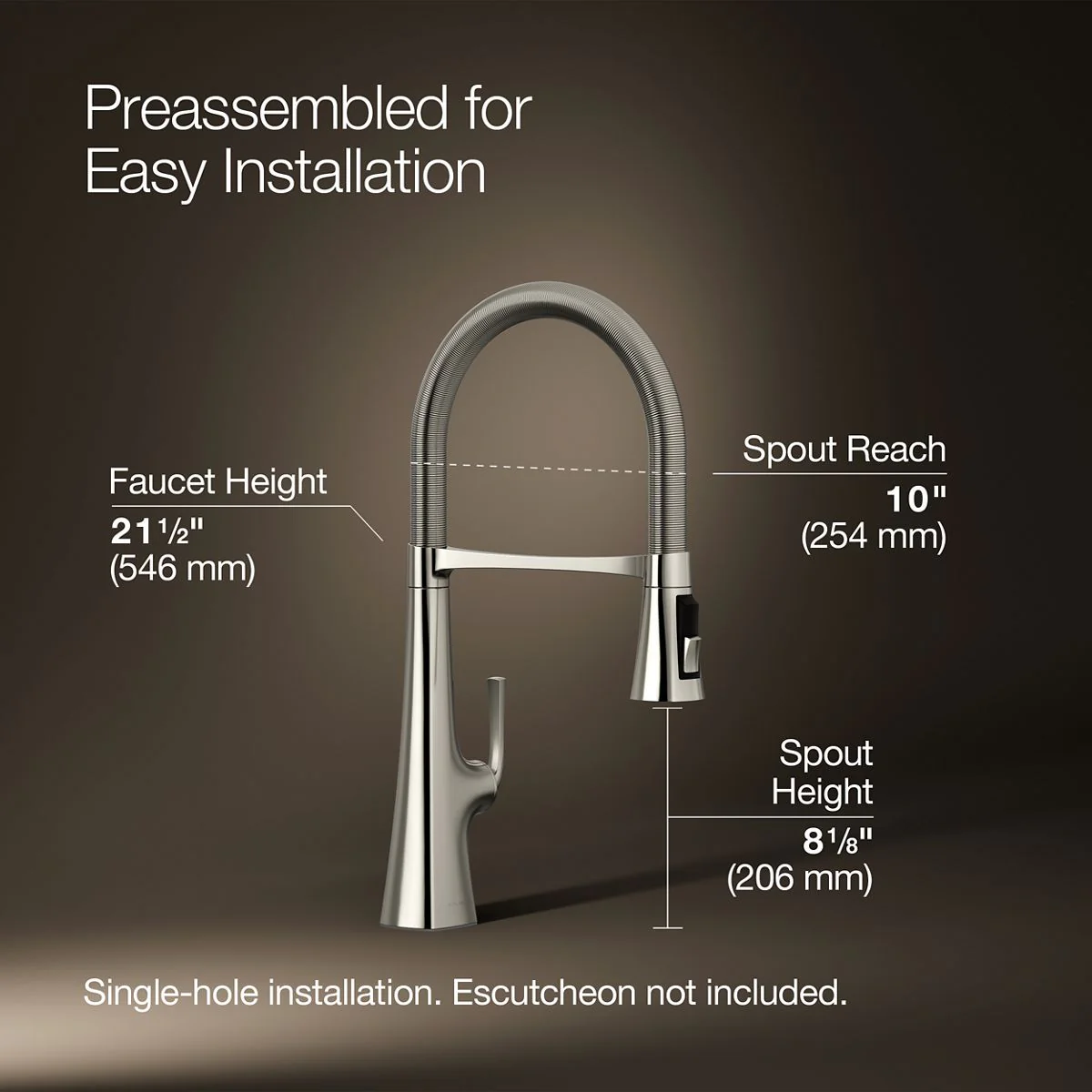 KOHLER K-22061 Graze Semi-professional kitchen sink faucet with three-function sprayhead - Image 38