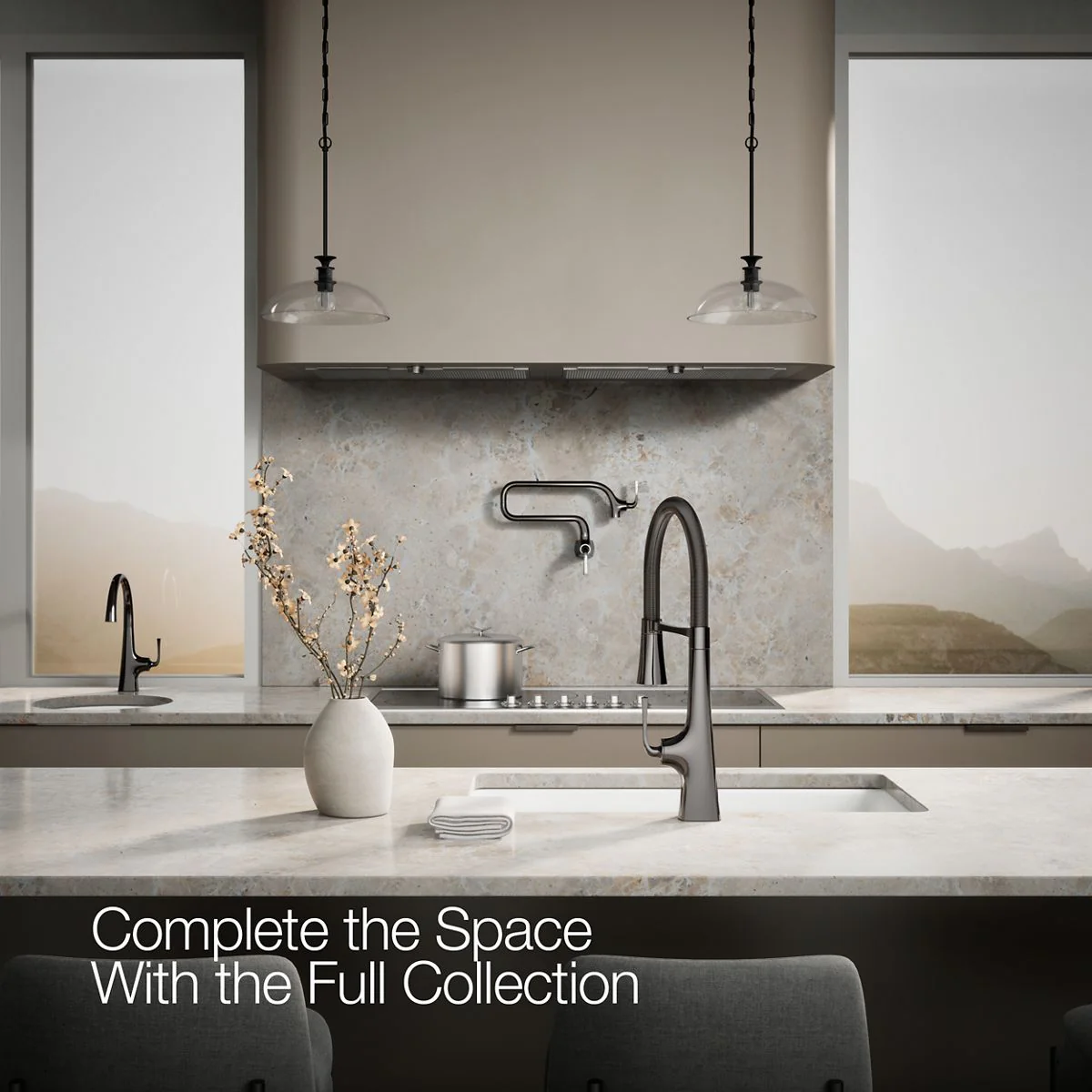 KOHLER K-22061 Graze Semi-professional kitchen sink faucet with three-function sprayhead - Image 40