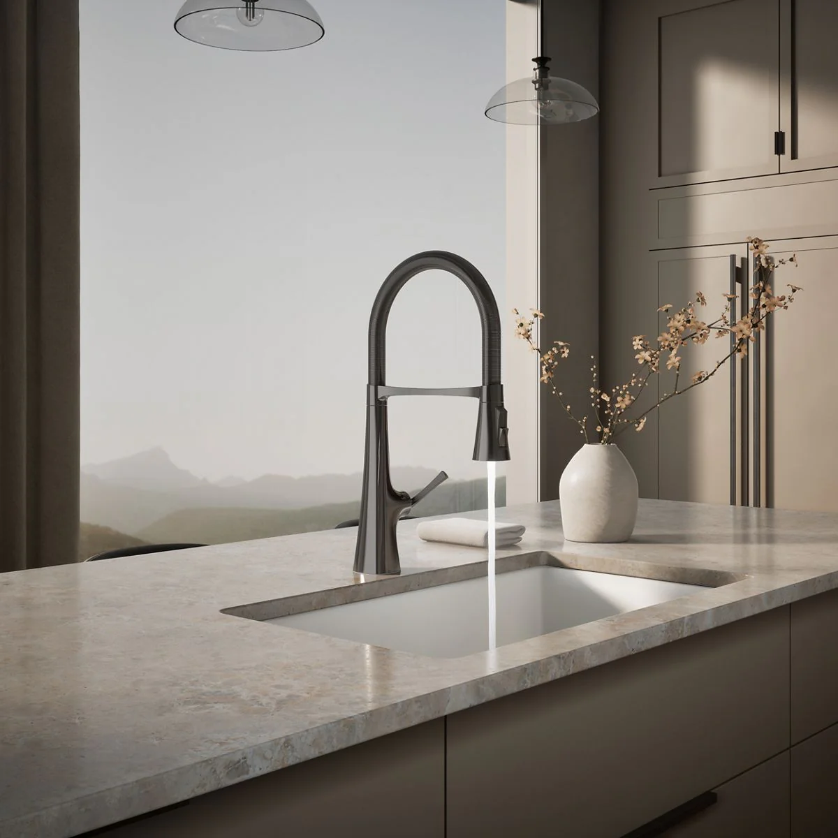 KOHLER K-22061 Graze Semi-professional kitchen sink faucet with three-function sprayhead - Image 41