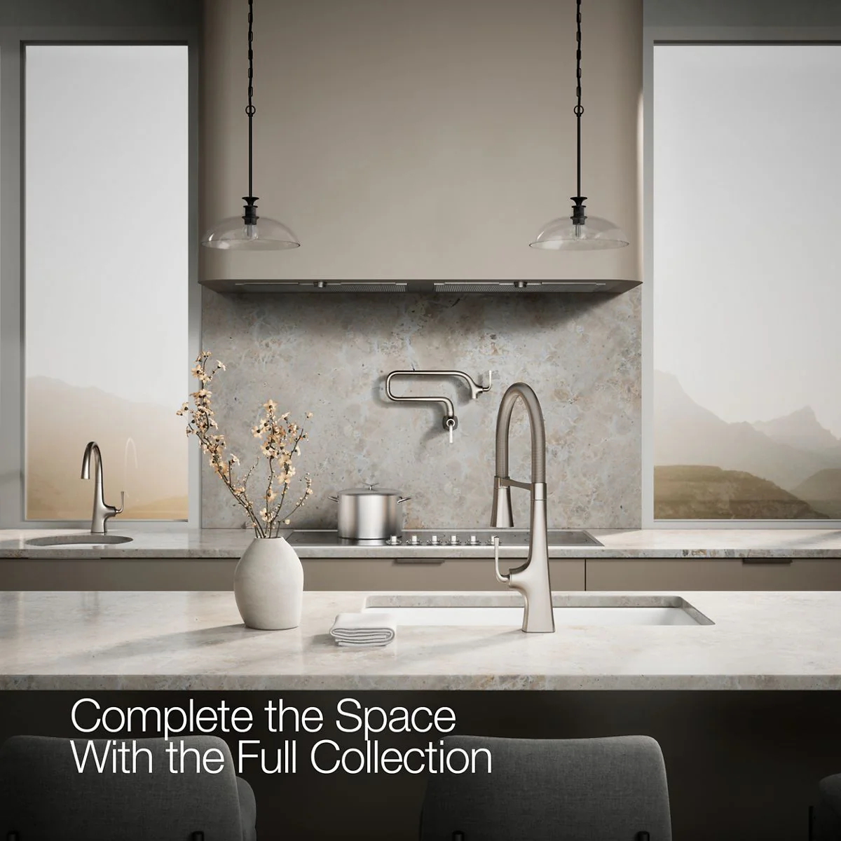 KOHLER K-22061 Graze Semi-professional kitchen sink faucet with three-function sprayhead - Image 45