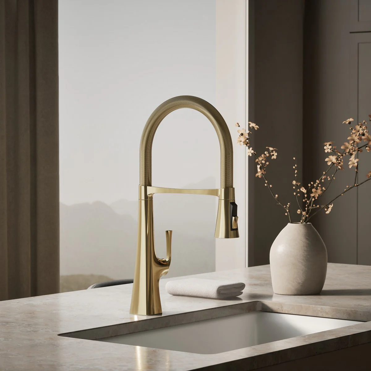 KOHLER K-22061 Graze Semi-professional kitchen sink faucet with three-function sprayhead - Image 51