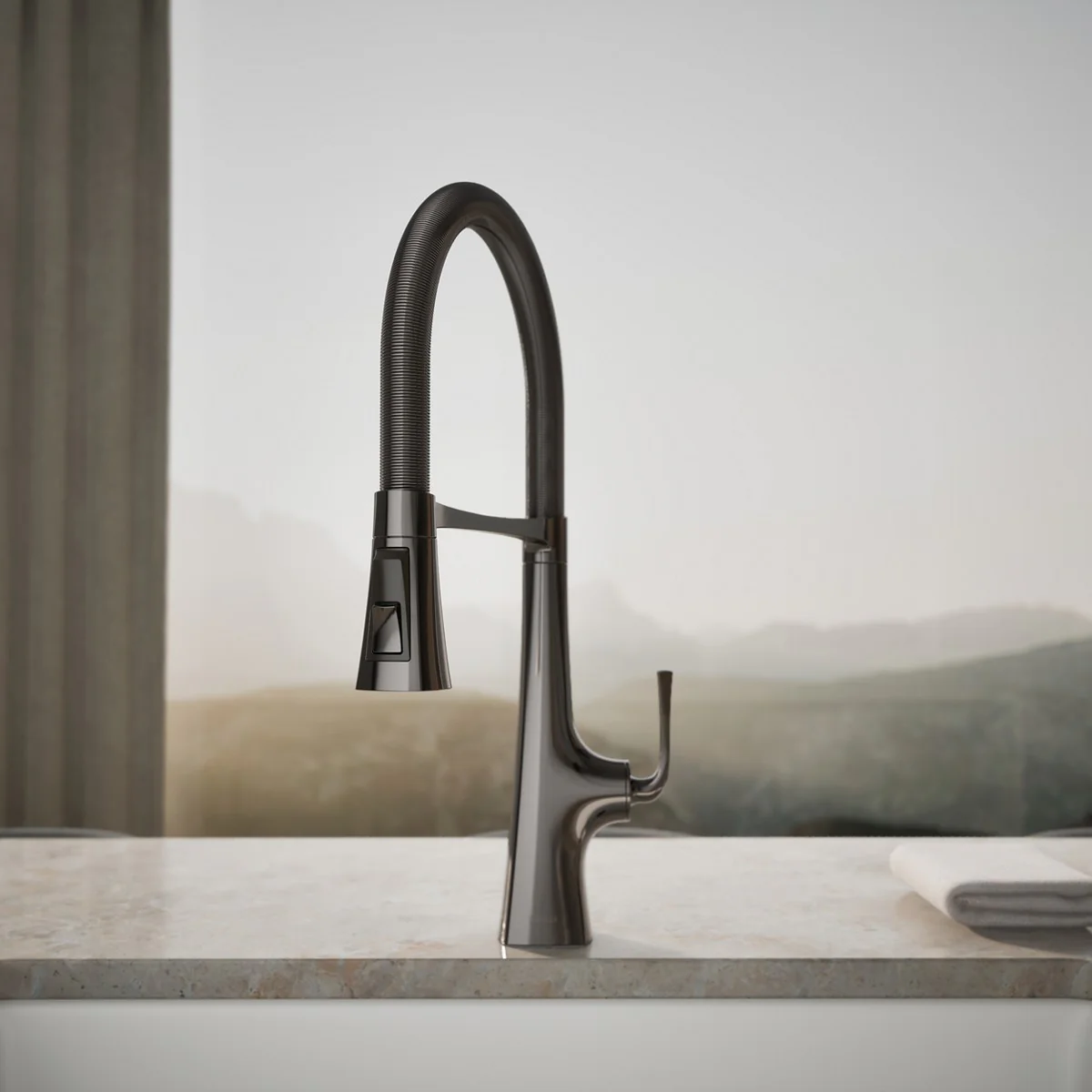 KOHLER K-22061 Graze Semi-professional kitchen sink faucet with three-function sprayhead - Image 57