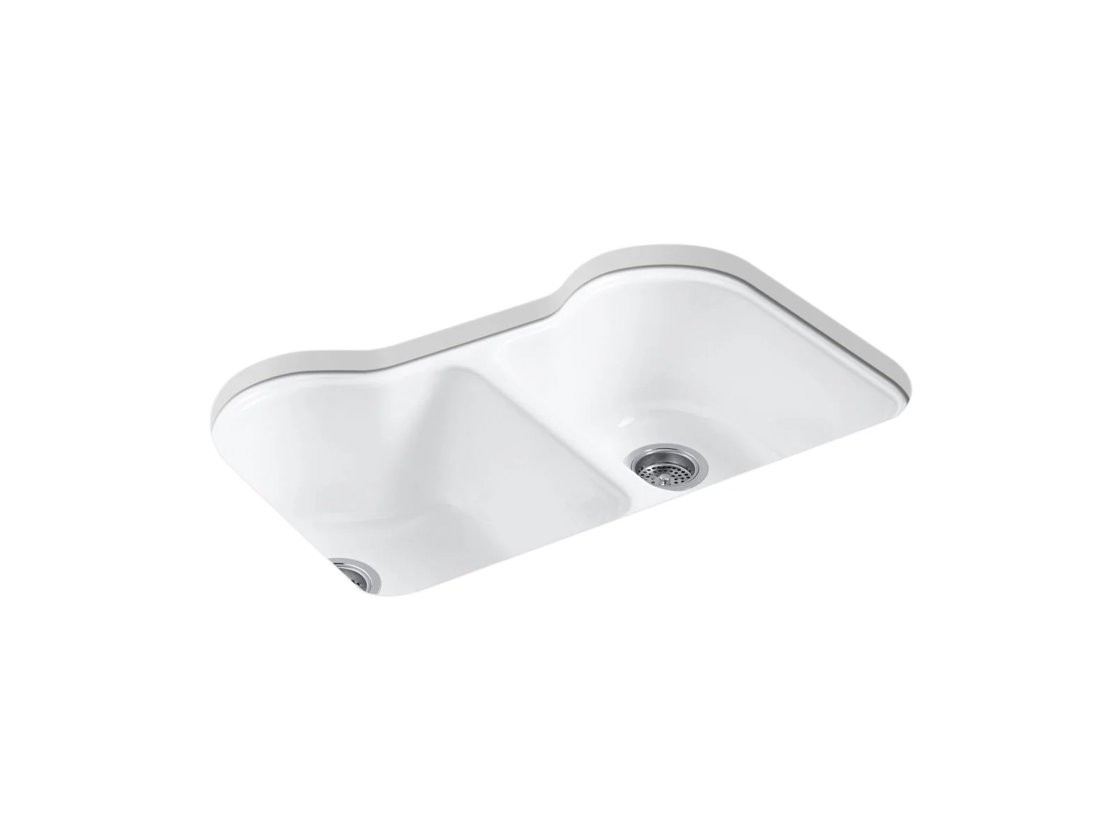 KOHLER K-5818-5U Hartland 33" undermount double-bowl kitchen sink