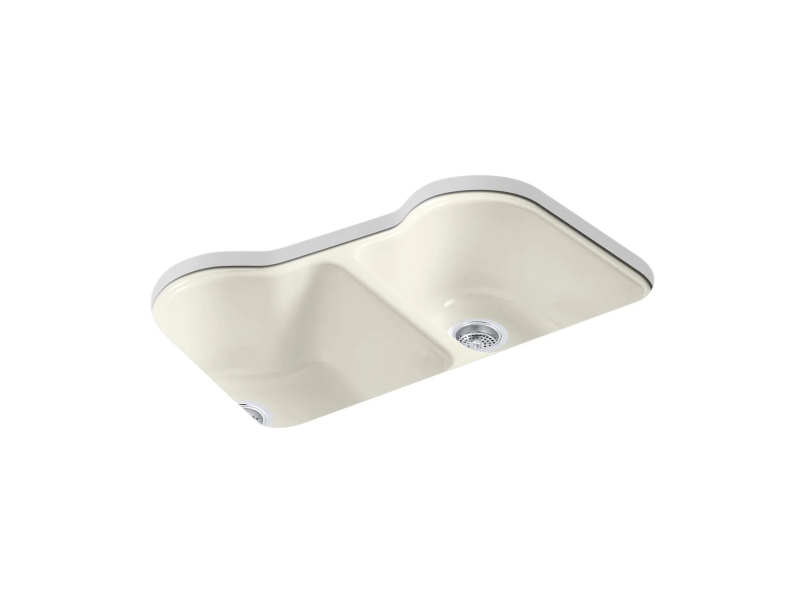 KOHLER K-5818-5U Hartland 33" undermount double-bowl kitchen sink - Image 3