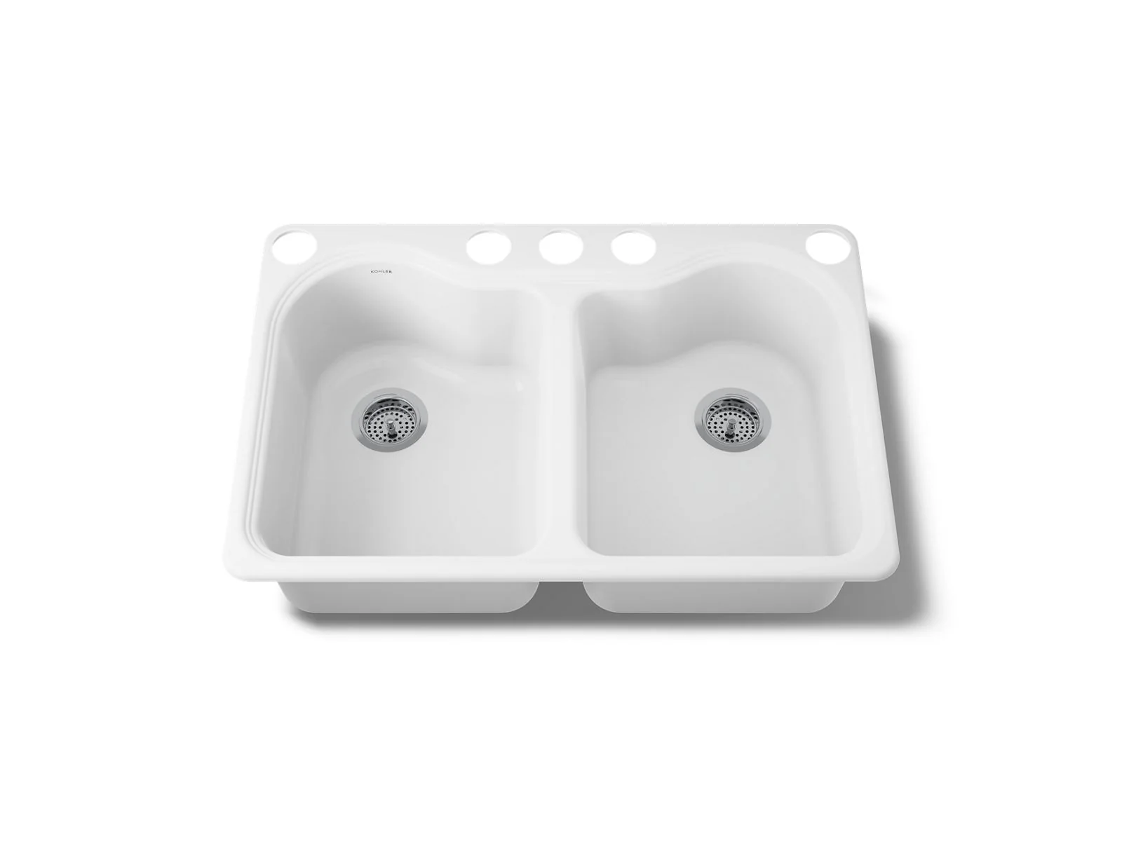 KOHLER K-5818-5U Hartland 33" undermount double-bowl kitchen sink - Image 4