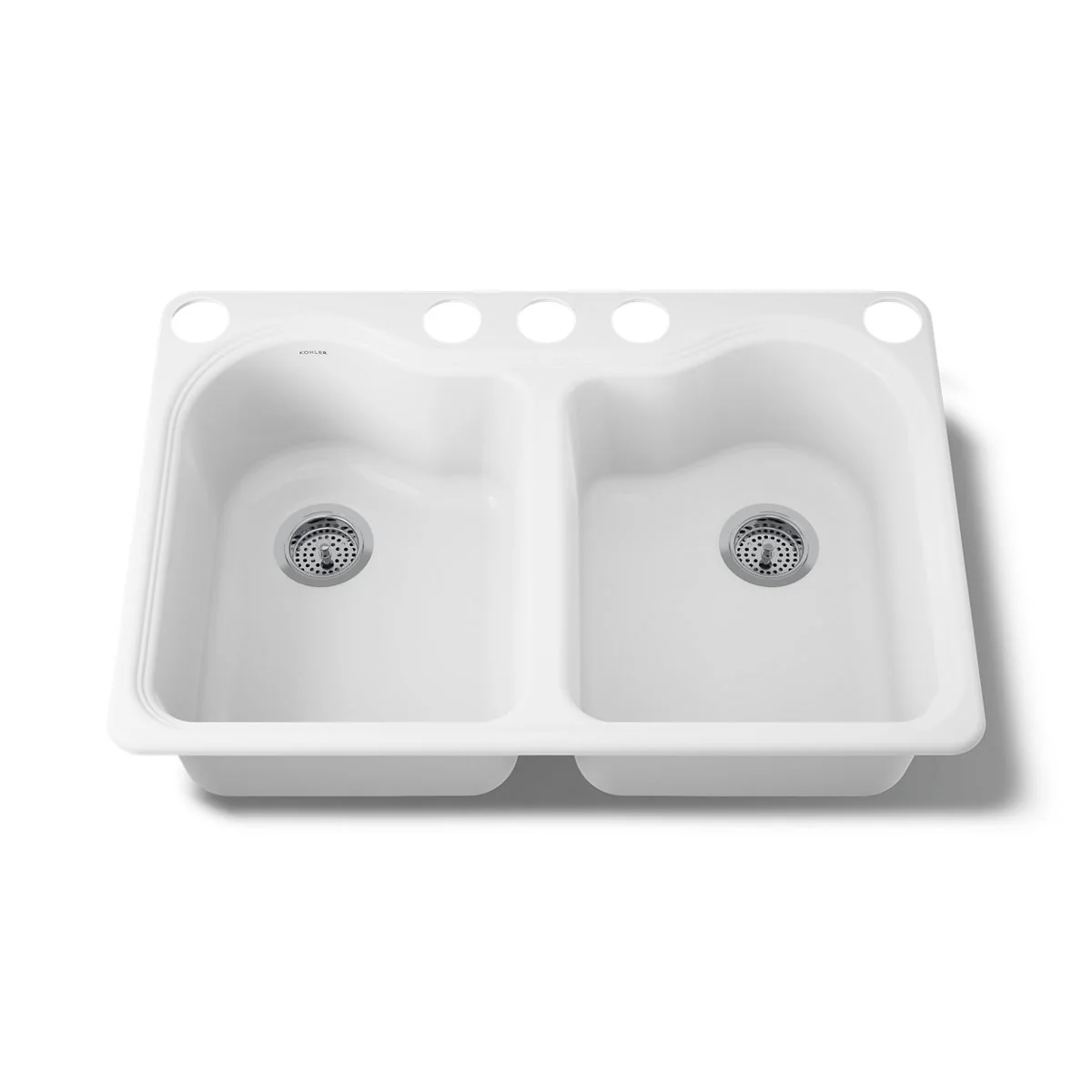 KOHLER K-5818-5U Hartland 33" undermount double-bowl kitchen sink - Image 7